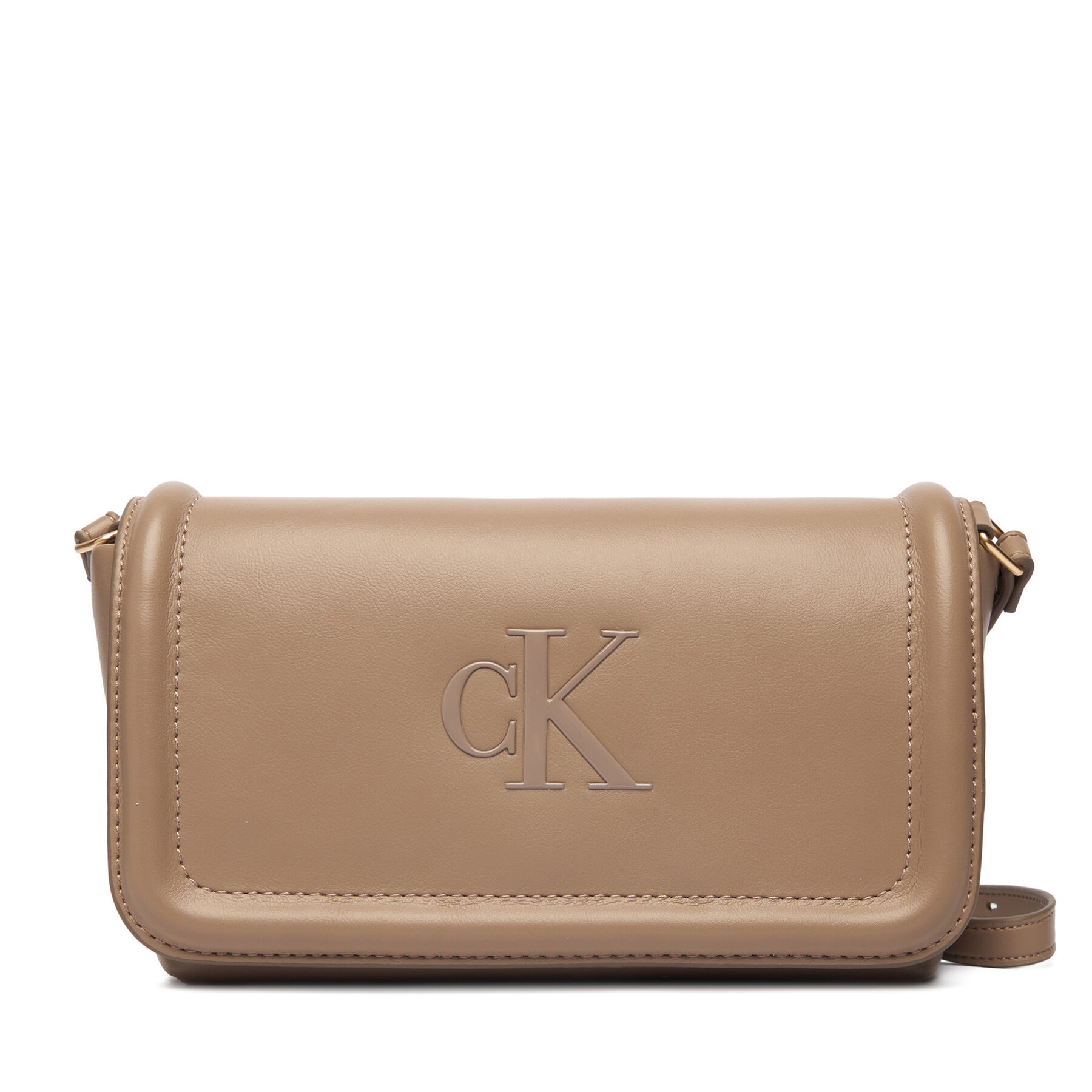 Дамска чанта Calvin Klein Bold Ck Flap Crossbody LV04F1027G Кафяв