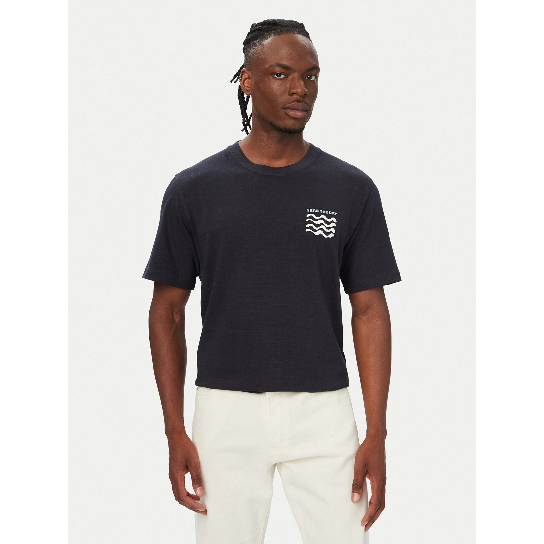 Jack & Jones T-shirt Blajake 12294944 Tamnoplava Relaxed Fit
