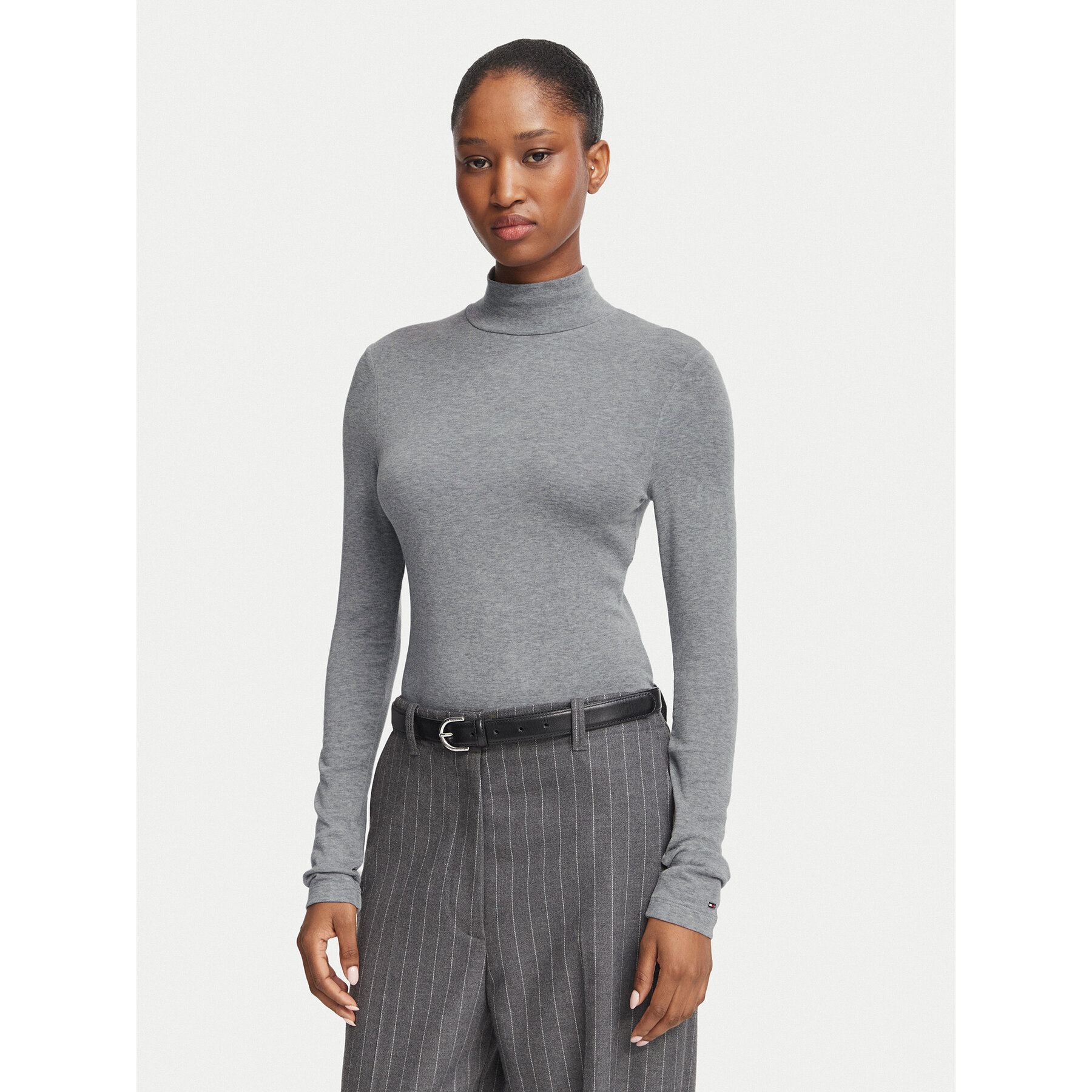 Tommy Hilfiger Rollkragenpullover WW0WW52361 Grau Slim Fit