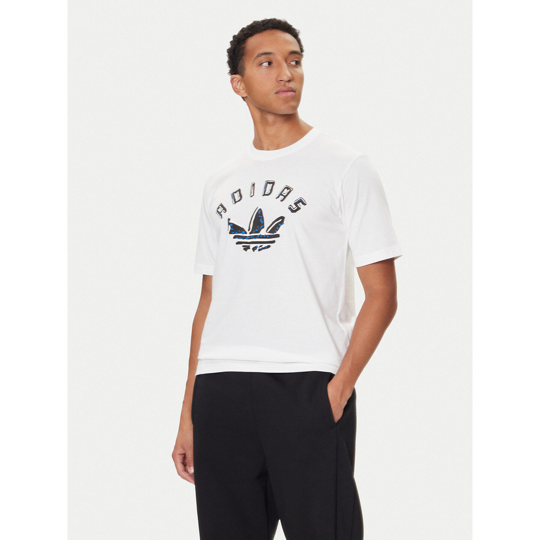 adidas T-Shirt Graphic JX3089 Λευκό Regular Fit