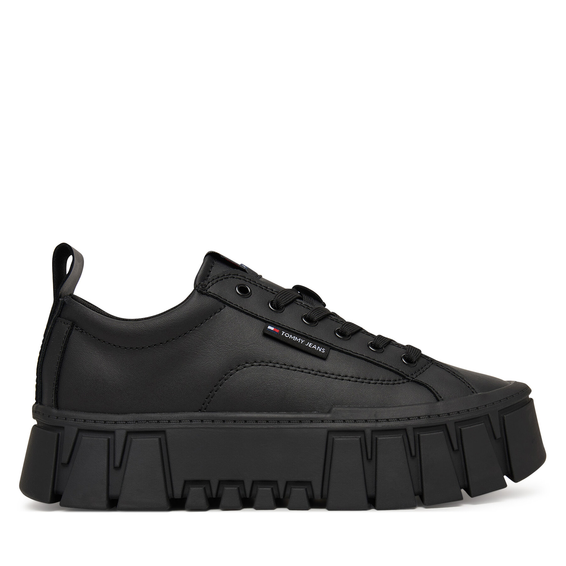 Αθλητικά Tommy Jeans Tjw Vulc Flatform Leather EN0EN03008 Μαύρο