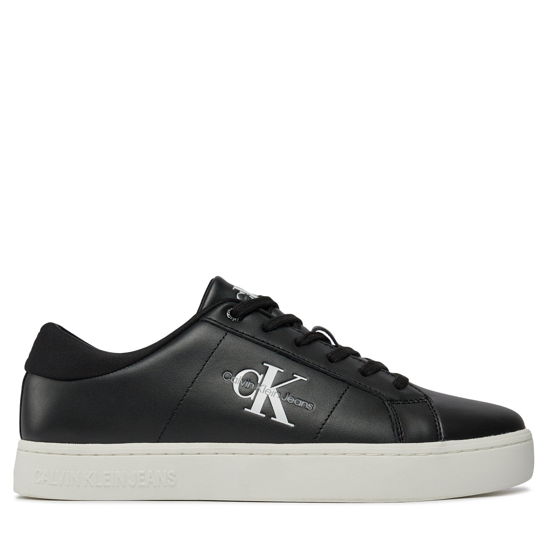 Sneakersy Calvin Klein Jeans Classic Cupsole Low Laceup Lth YM0YM00864 Čierna