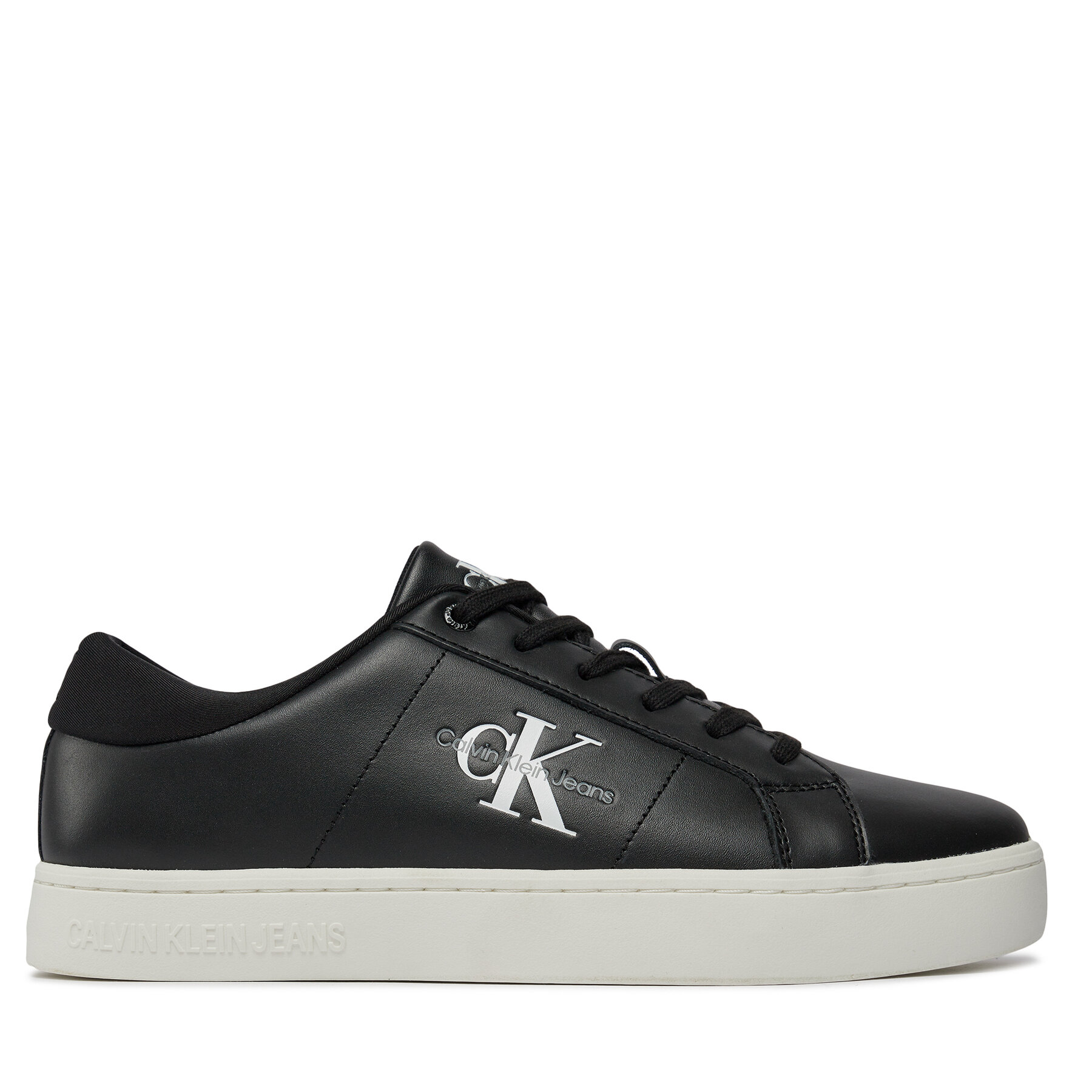 Superge Calvin Klein Jeans Classic Cupsole Low Laceup Lth YM0YM00864 Black/Bright White 0GM