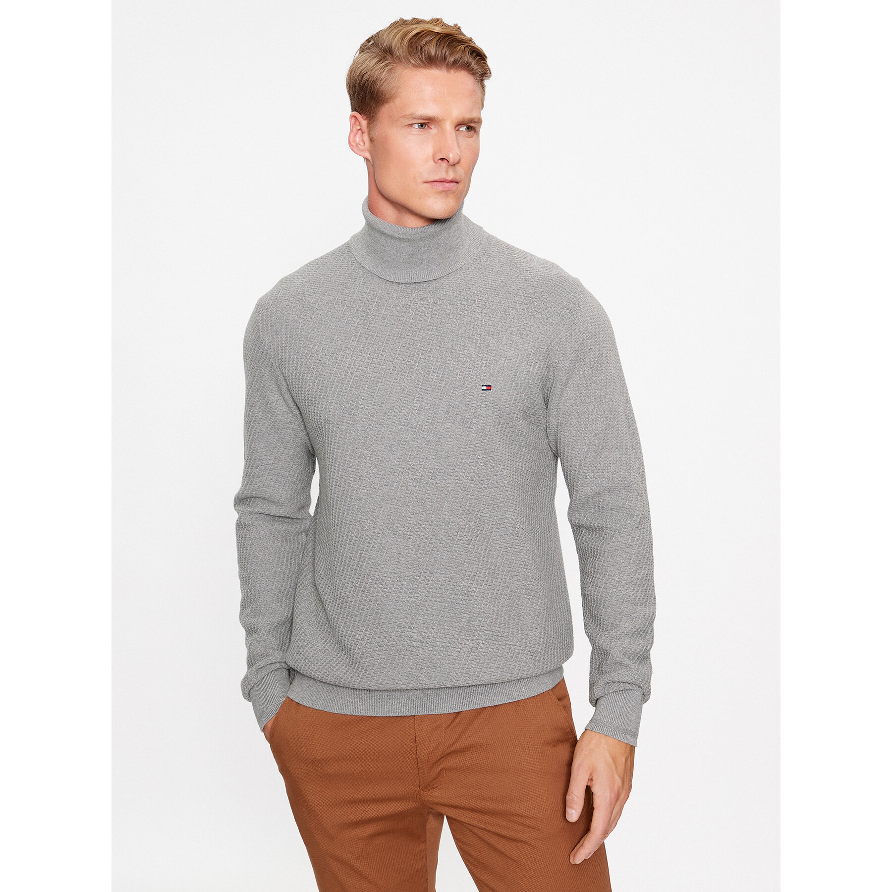 Tommy Hilfiger Rollkragenpullover MW0MW33453 Grau Regular Fit