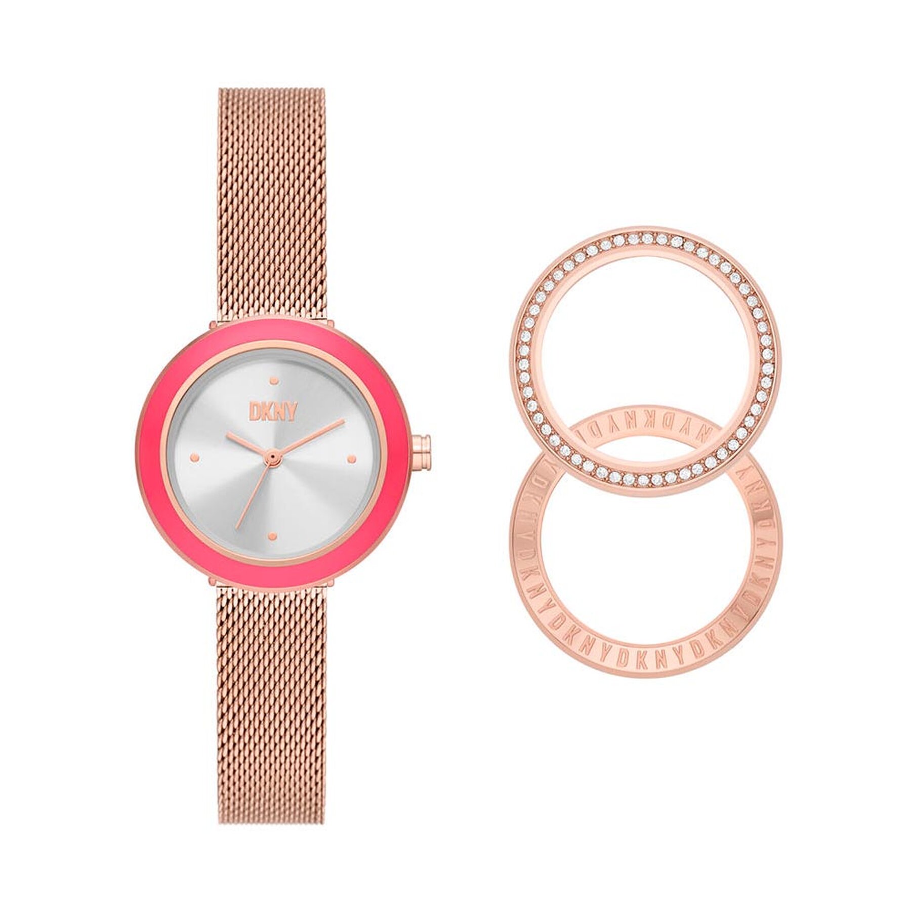 Karóra DKNY Sasha NY6654SET Rózsaszín aranyozás