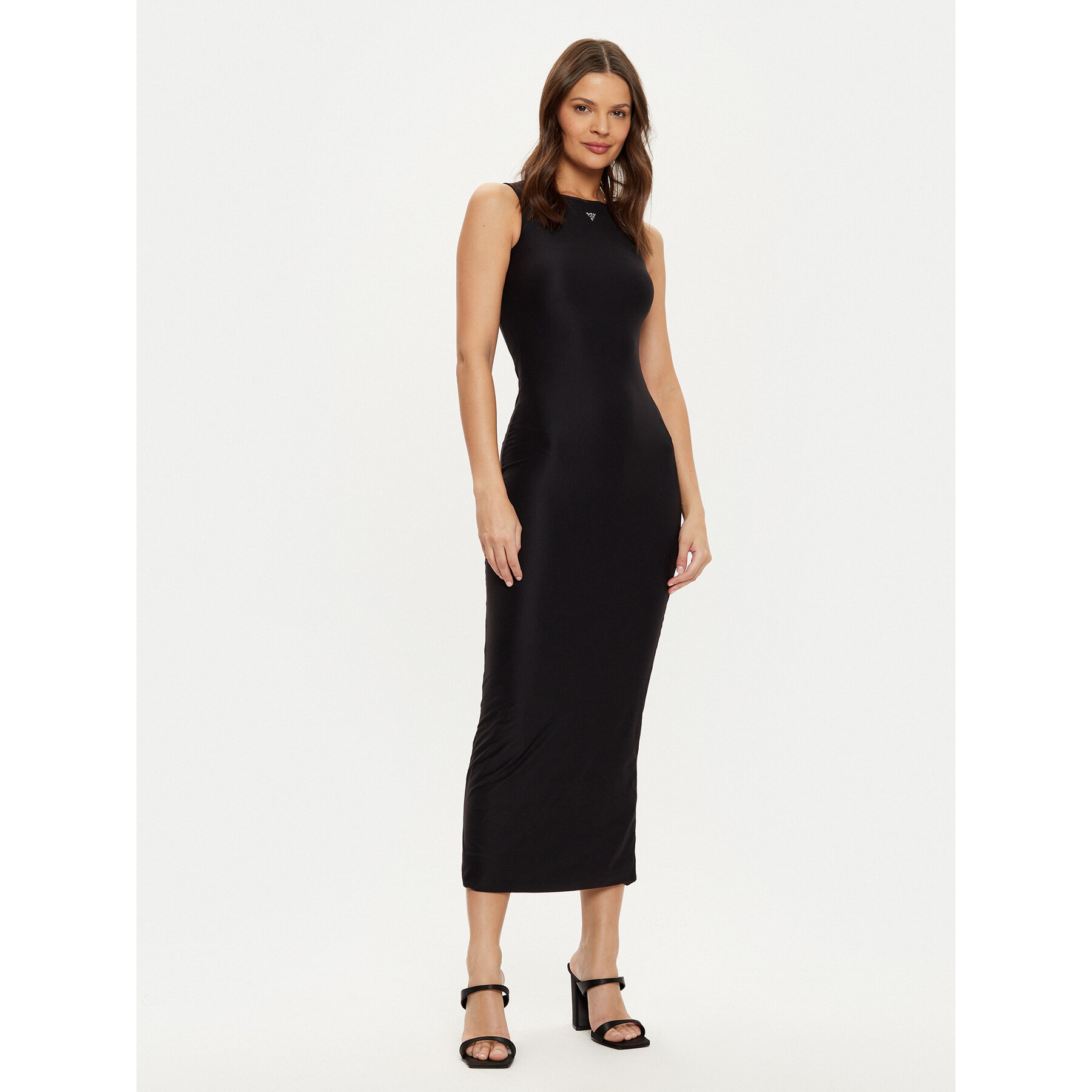 Guess Strickkleid W4YK0J KCDE0 Schwarz Slim Fit
