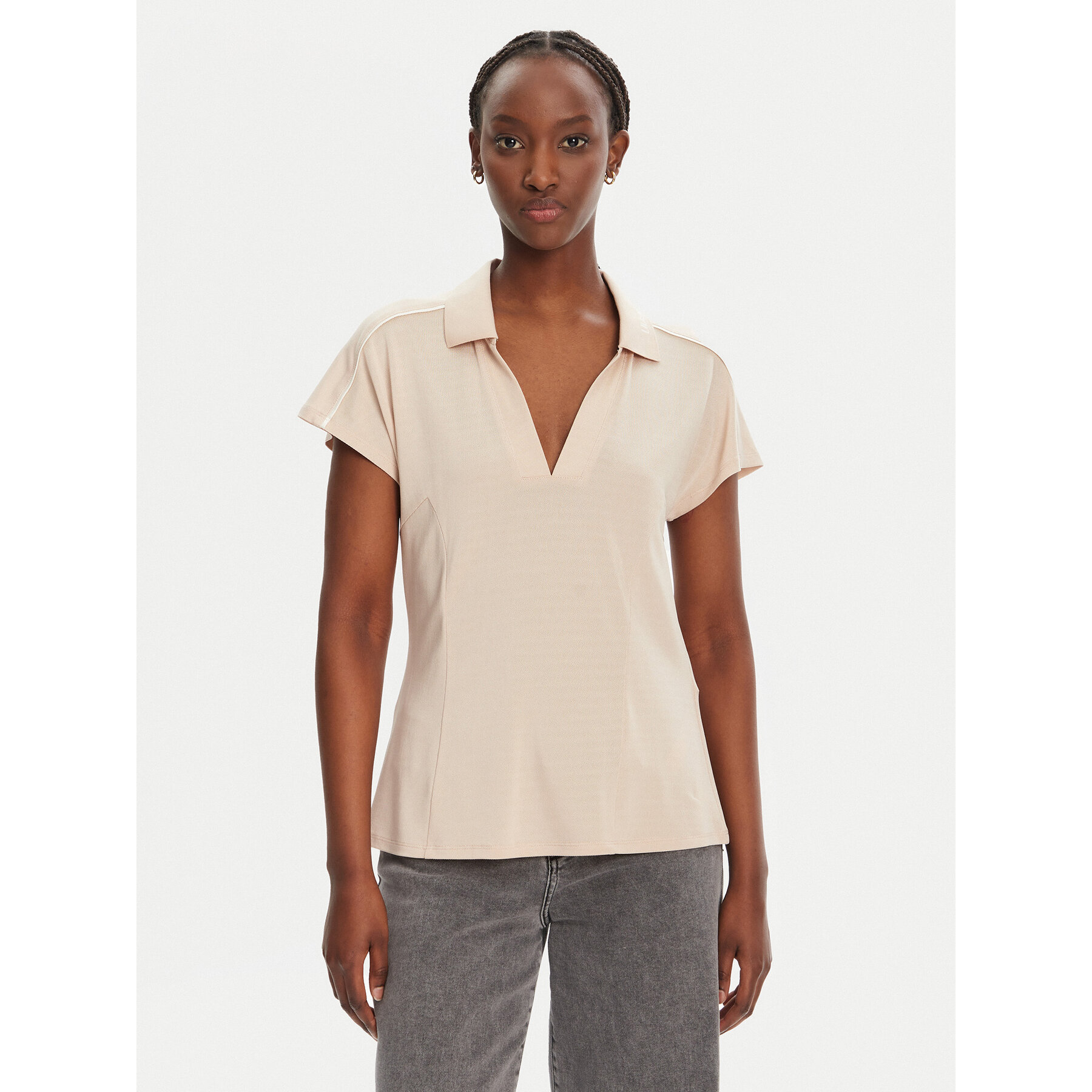 Liu Jo Sport Liu Jo Sport T-Shirt TA5183 J4883 Μπεζ Regular Fit