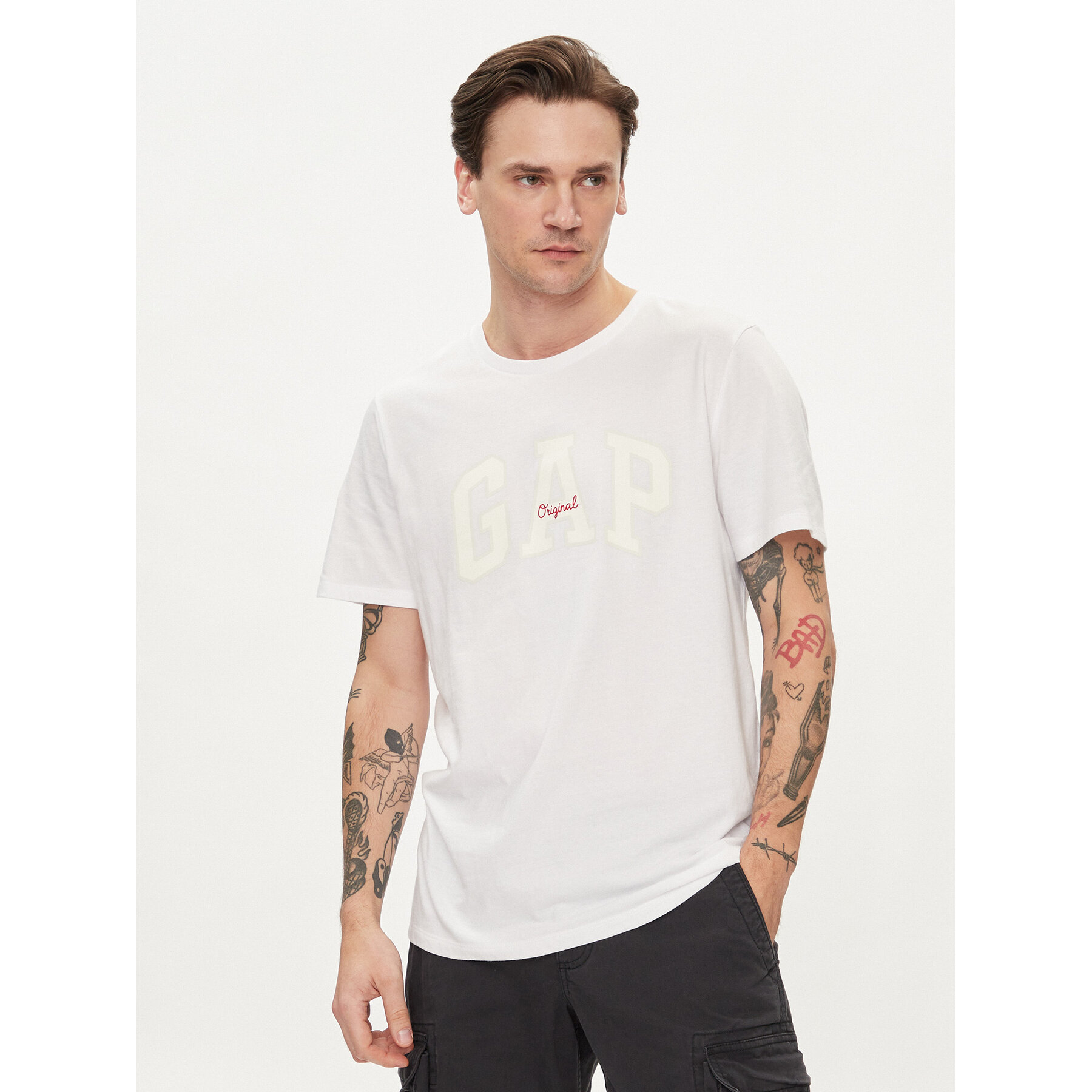 Gap T-Shirt 471777-08 Λευκό Regular Fit