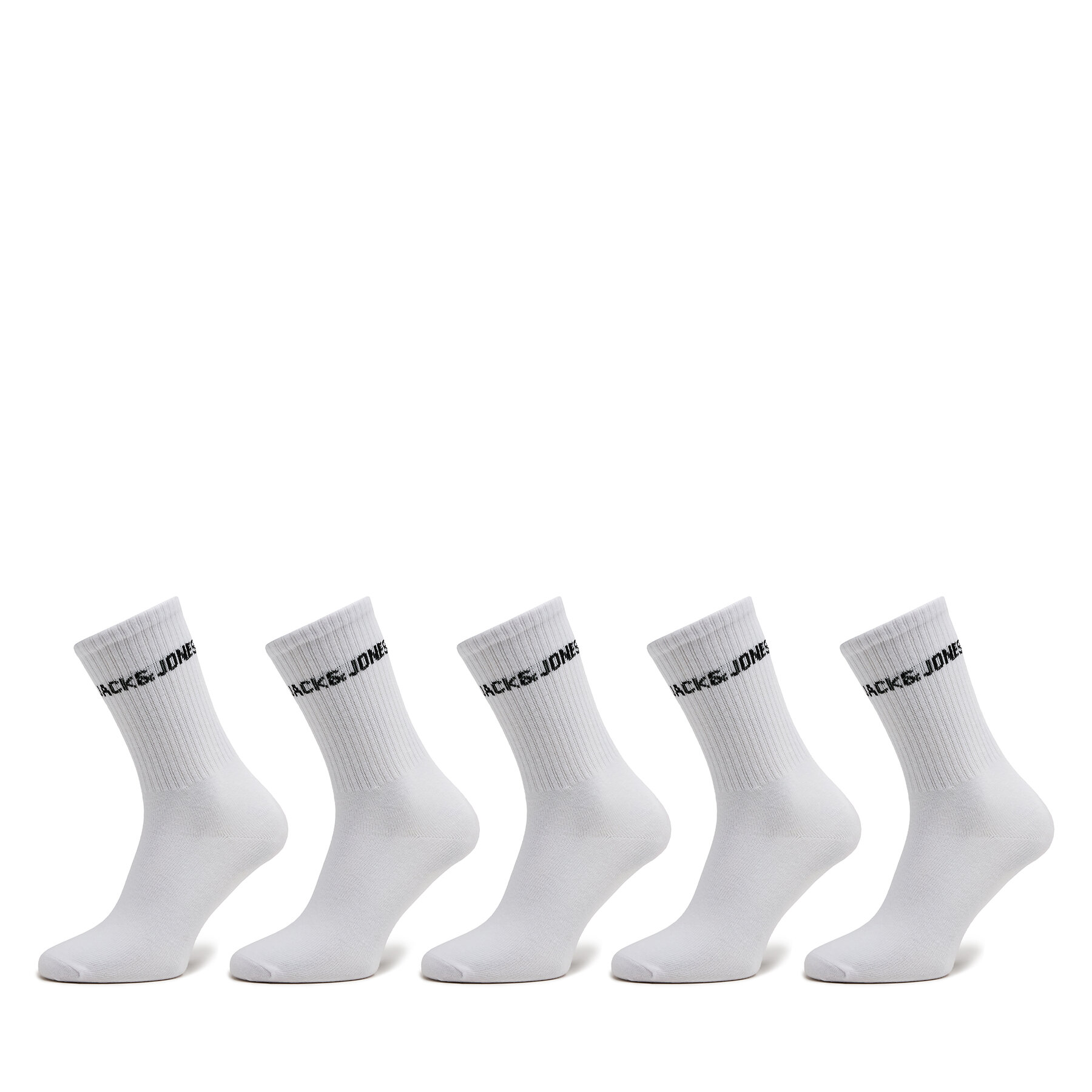 5 pares de calcetines altos para niño Jack&Jones Junior Basic 12219499 Blanco