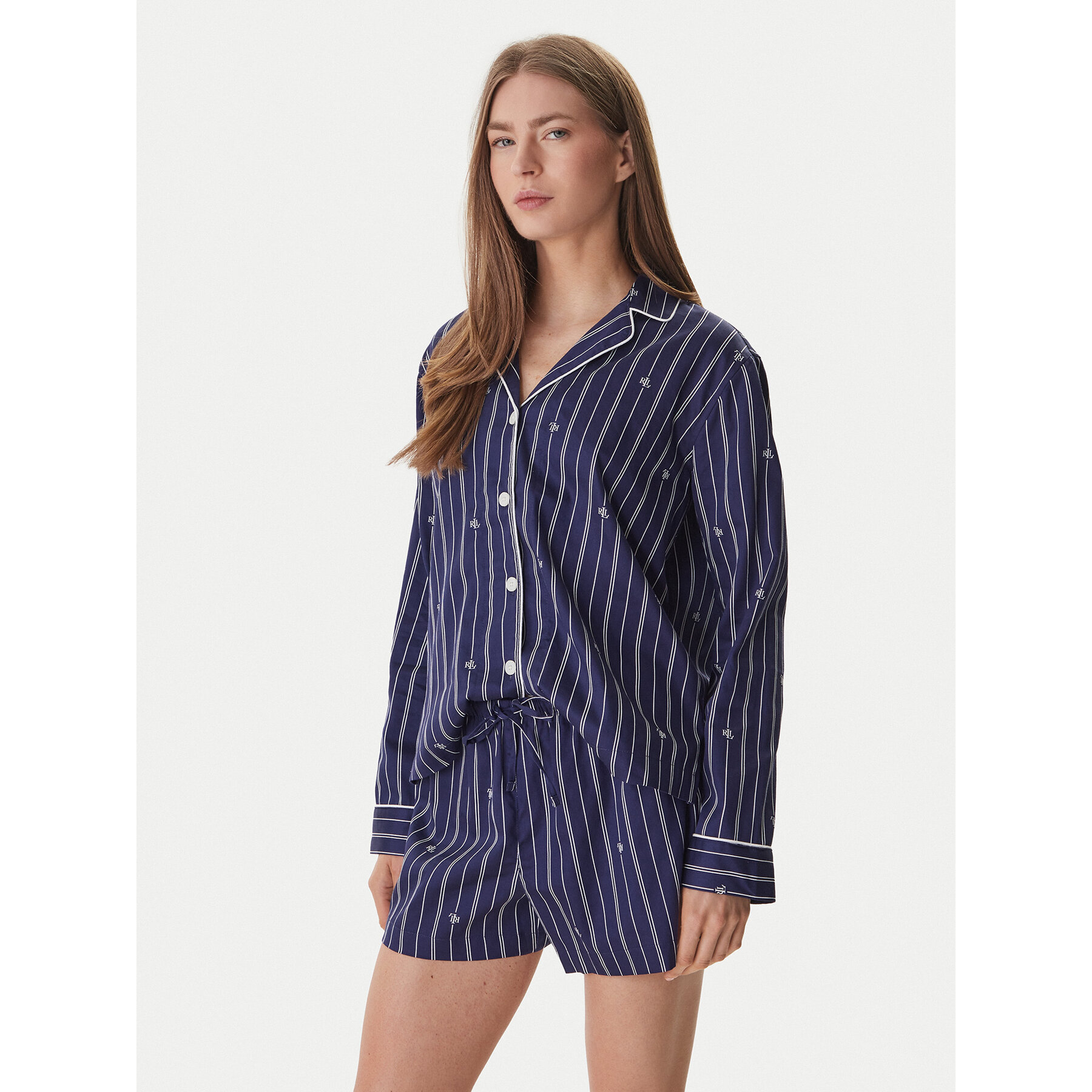 LAUREN RALPH LAUREN Pizsama ILN12490 Sötétkék Regular Fit