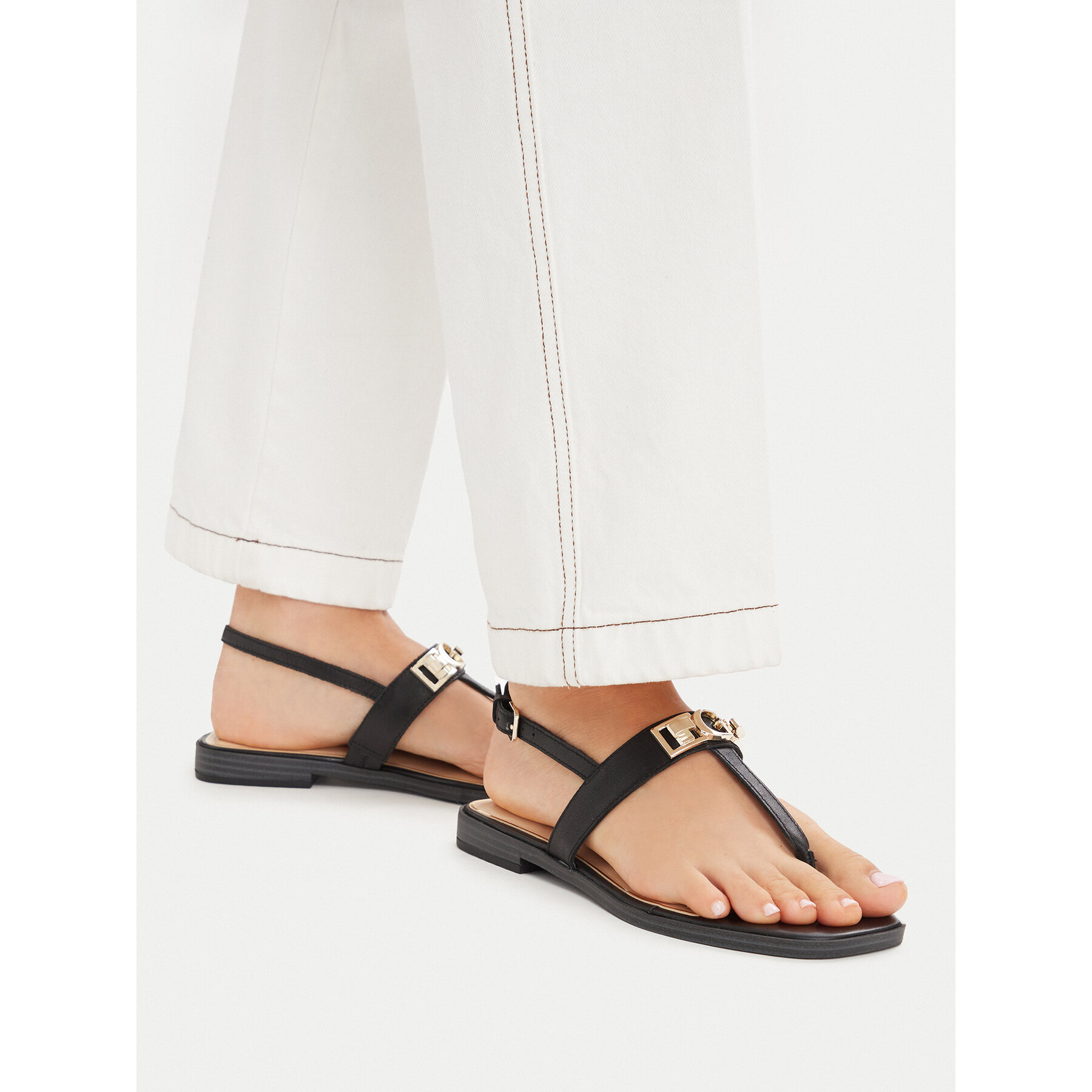 Sandale Guess FLJRMY LEA03 Negru