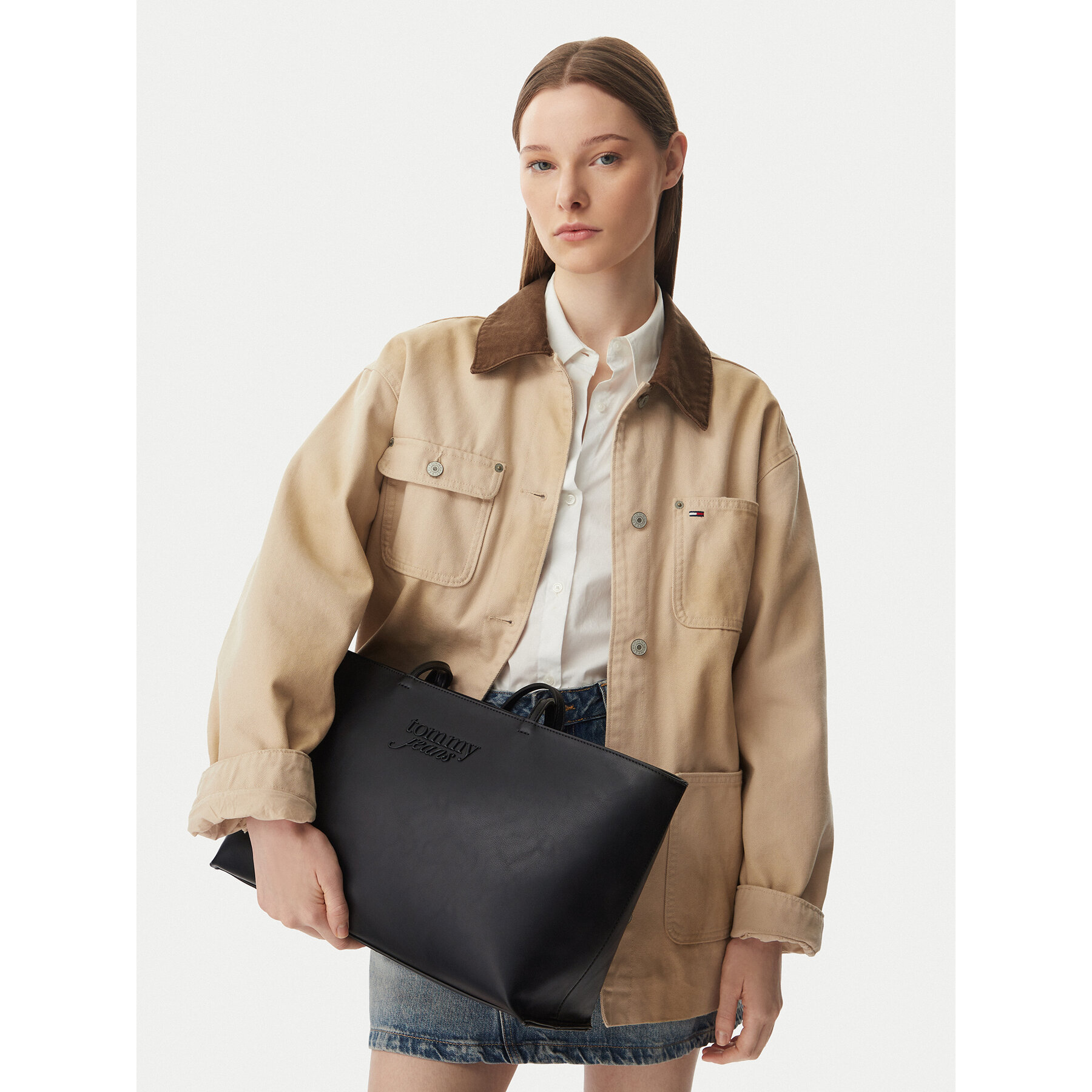Geantă Tommy Jeans Tjw Must Tote AW0AW18772 Negru