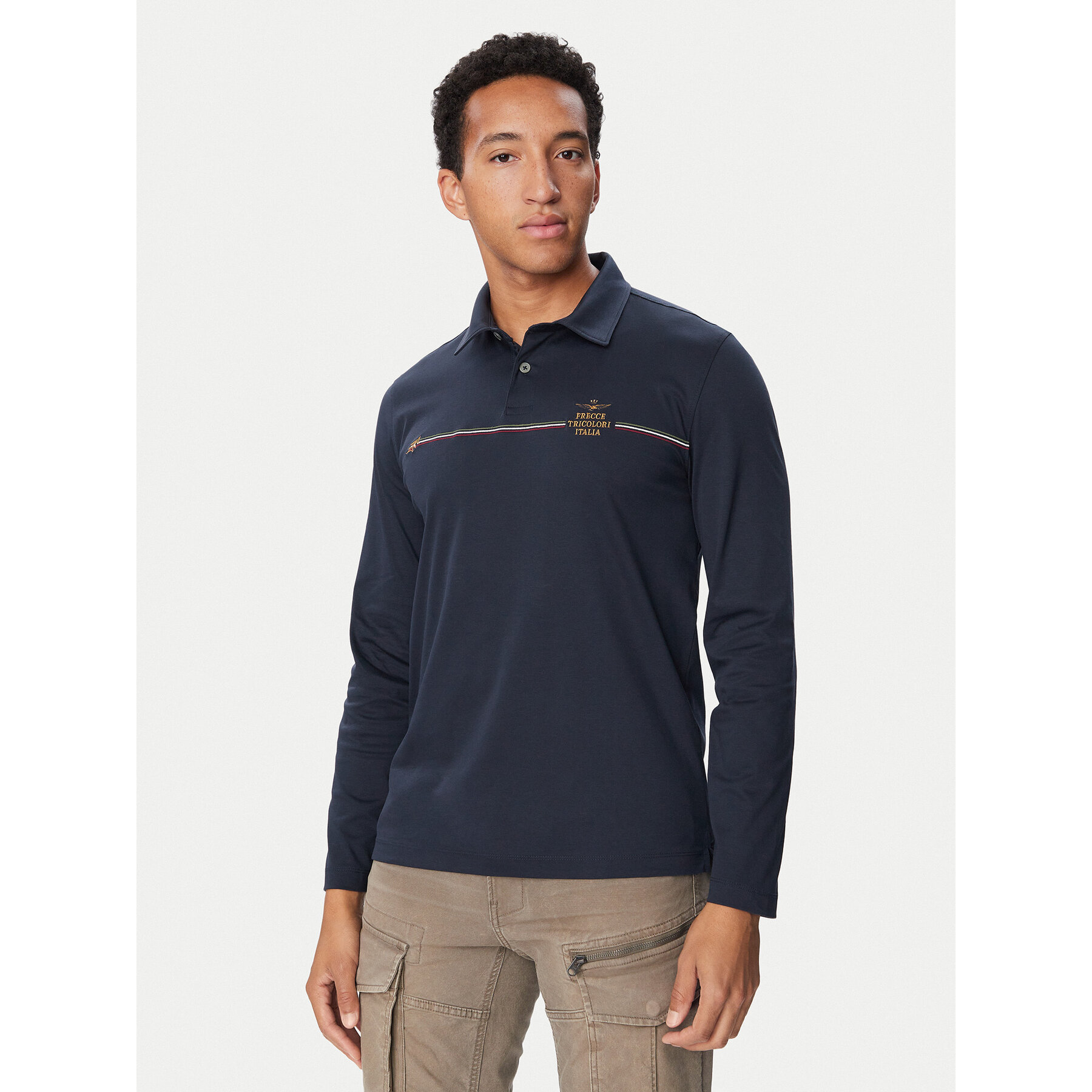 Aeronautica Militare Poloshirt 262PO1949UJ00663 Dunkelblau Regular Fit