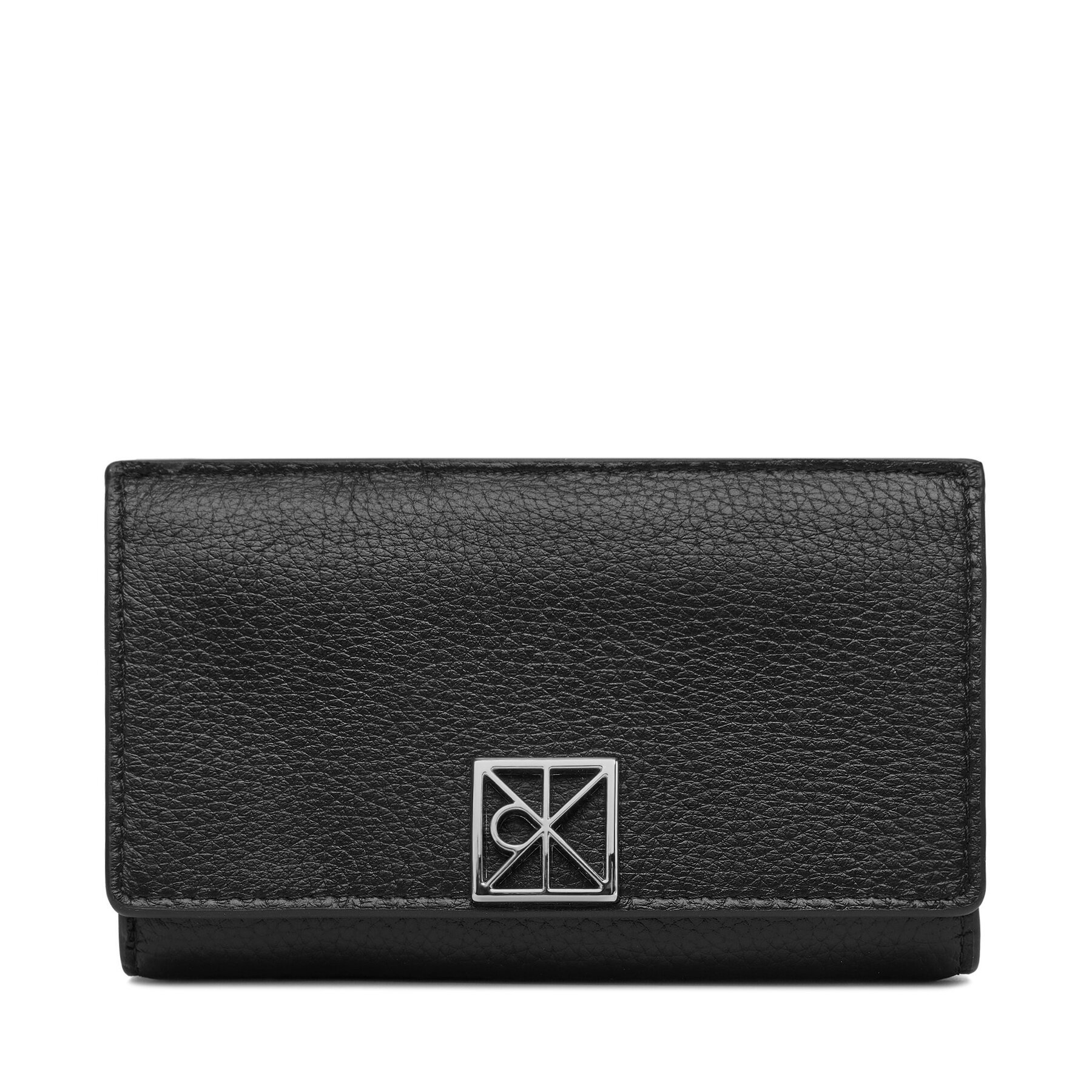 Novčanik Calvin Klein Emblem Hw Pebble Snap Cardholder LV04F1127G Crna