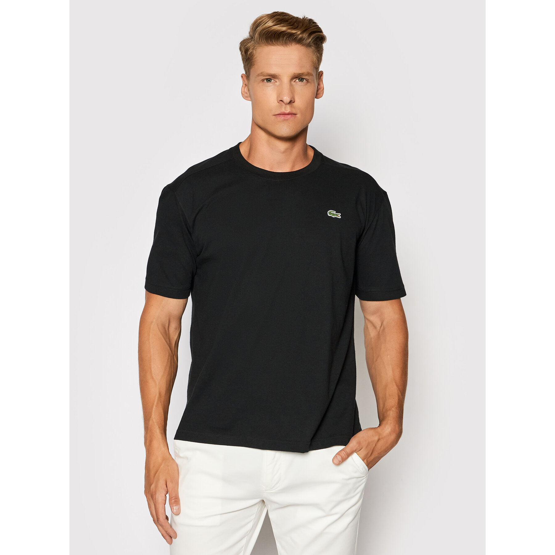 Lacoste T-shirt TH7618 Crna Regular Fit