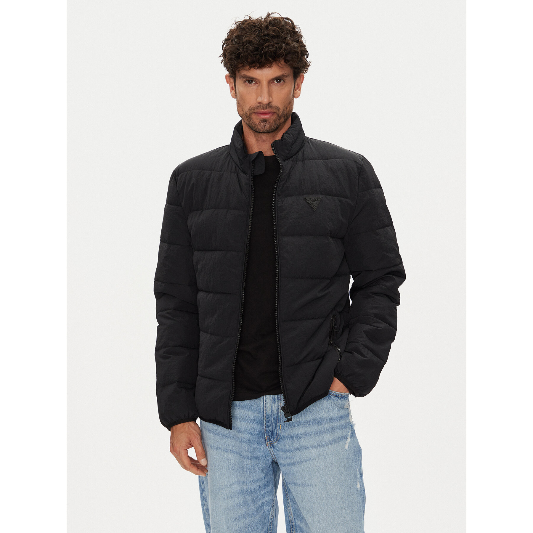 Guess Übergangsjacke Z5YL09 WGTN0 Schwarz Regular Fit