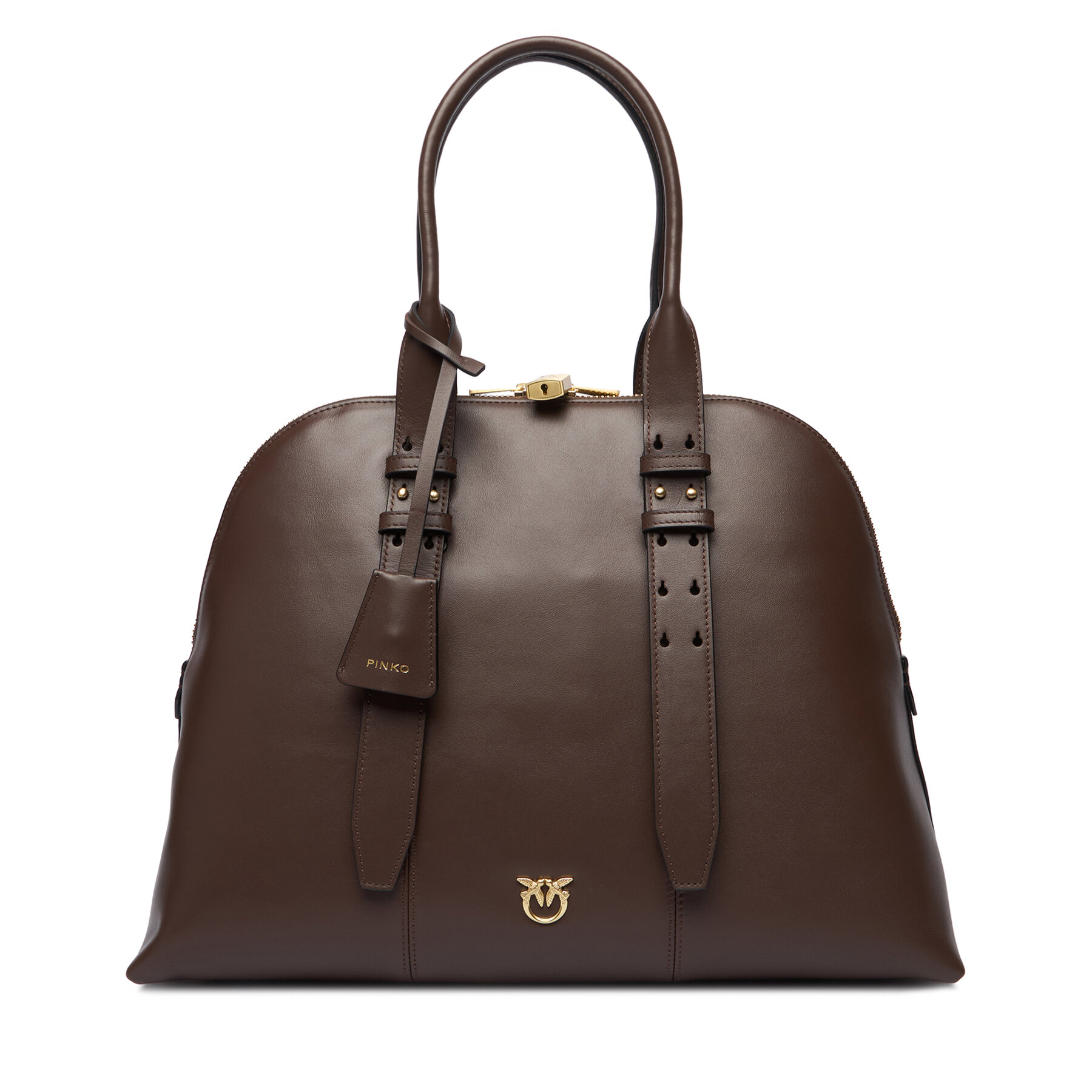 Borsetta PINKO Bowling Bag Medium AI 25-26 PLTT 105172 A0QO Marrone