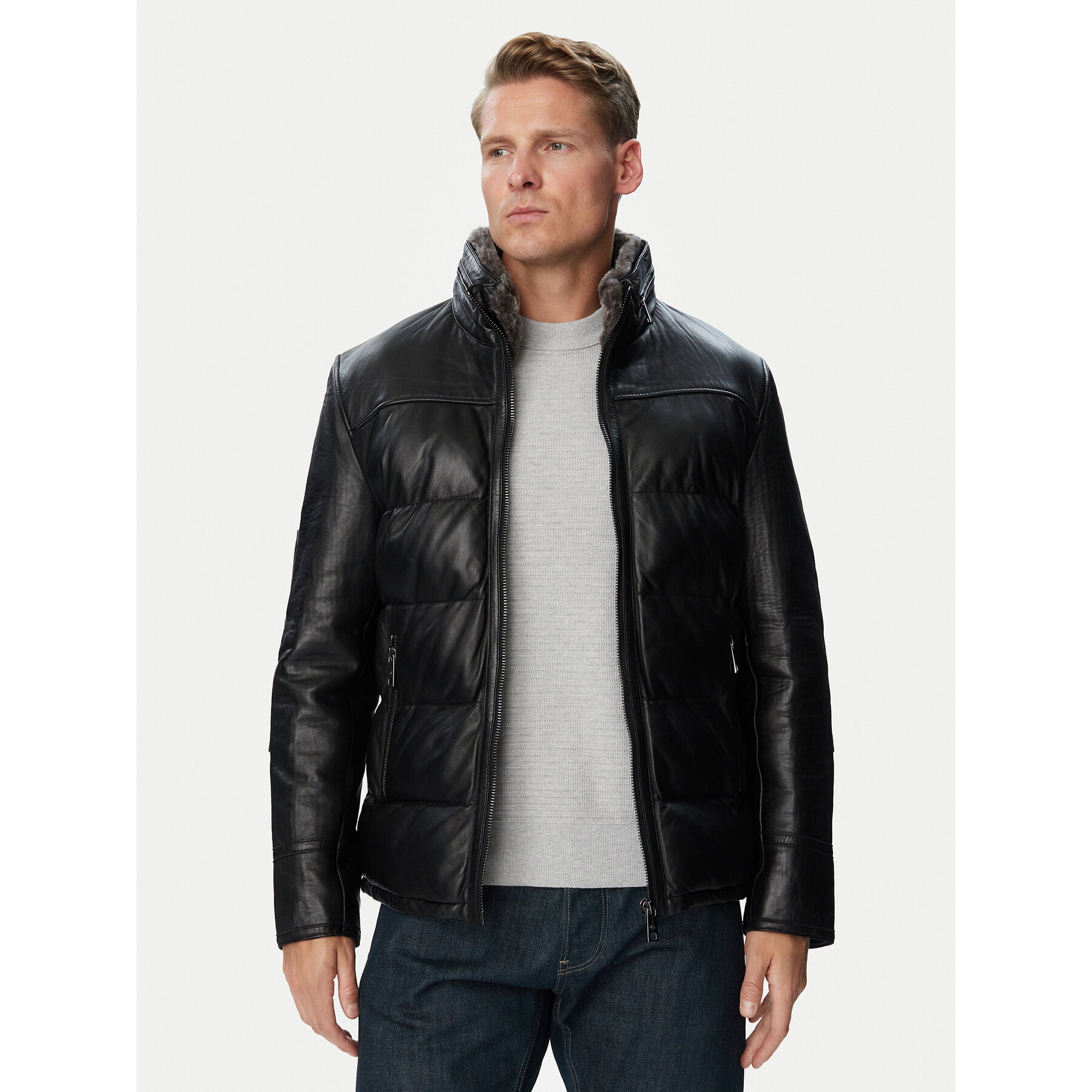 Milestone Lederjacke Kilian 631055 21590 Schwarz Regular Fit