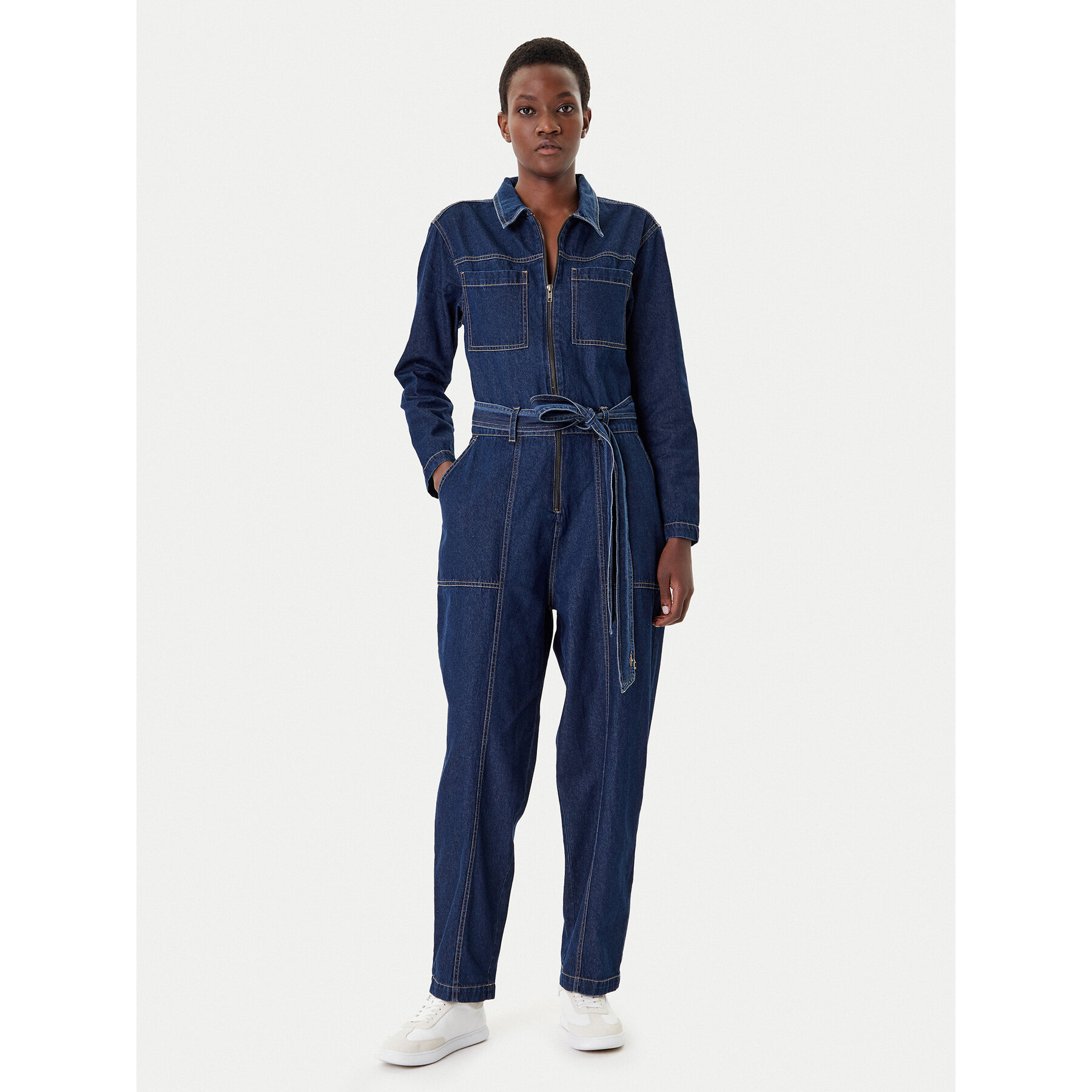 French Connection Jumpsuit 7UZAC Dunkelblau Regular Fit
