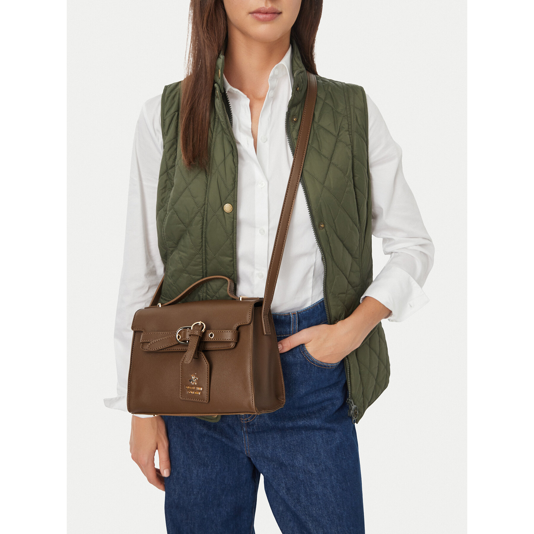 Дамска чанта Beverly Hills Polo Club CEO-BHPC-C-010-10 Кафяв
