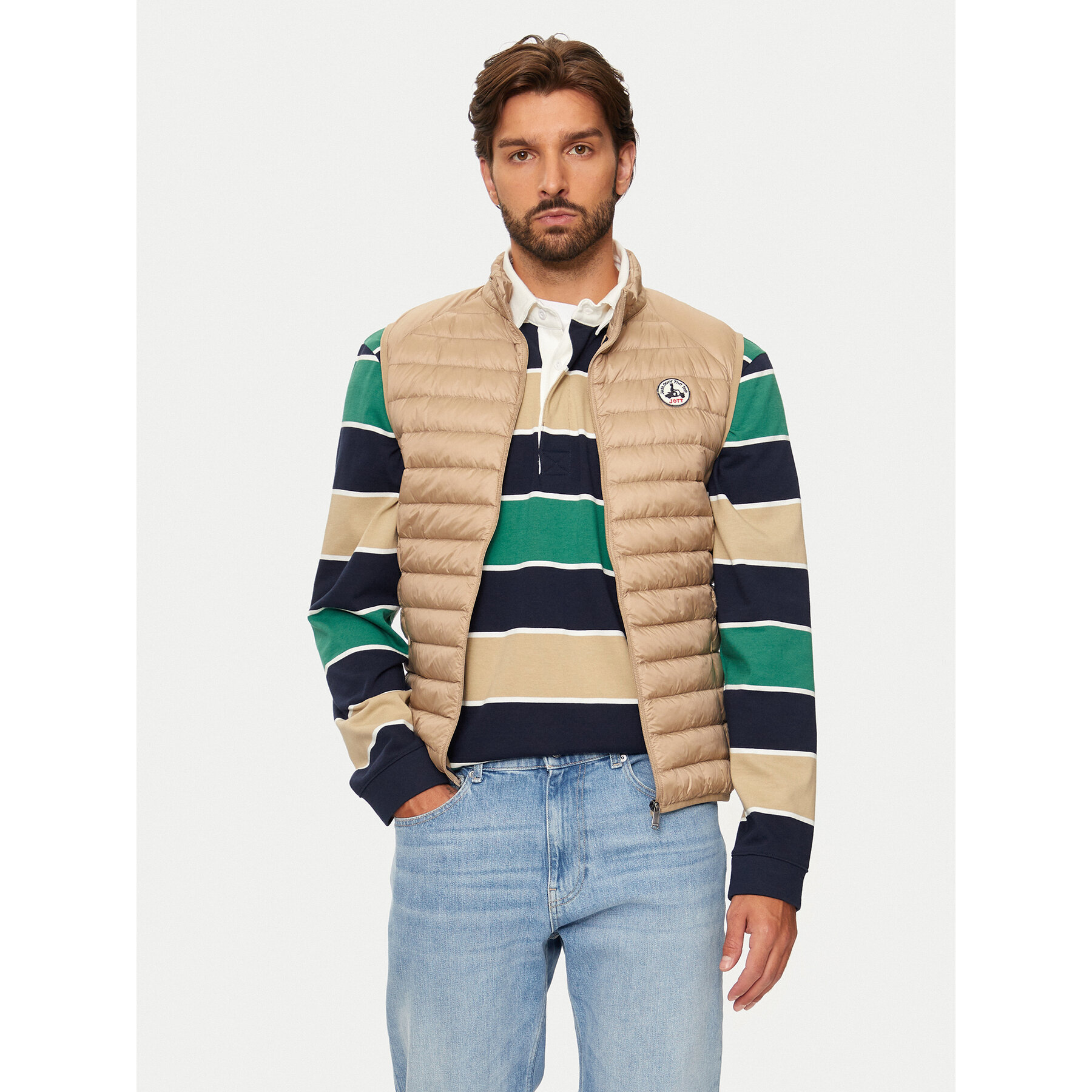Jott Weste Tom P000MDOW04 Beige Slim Fit