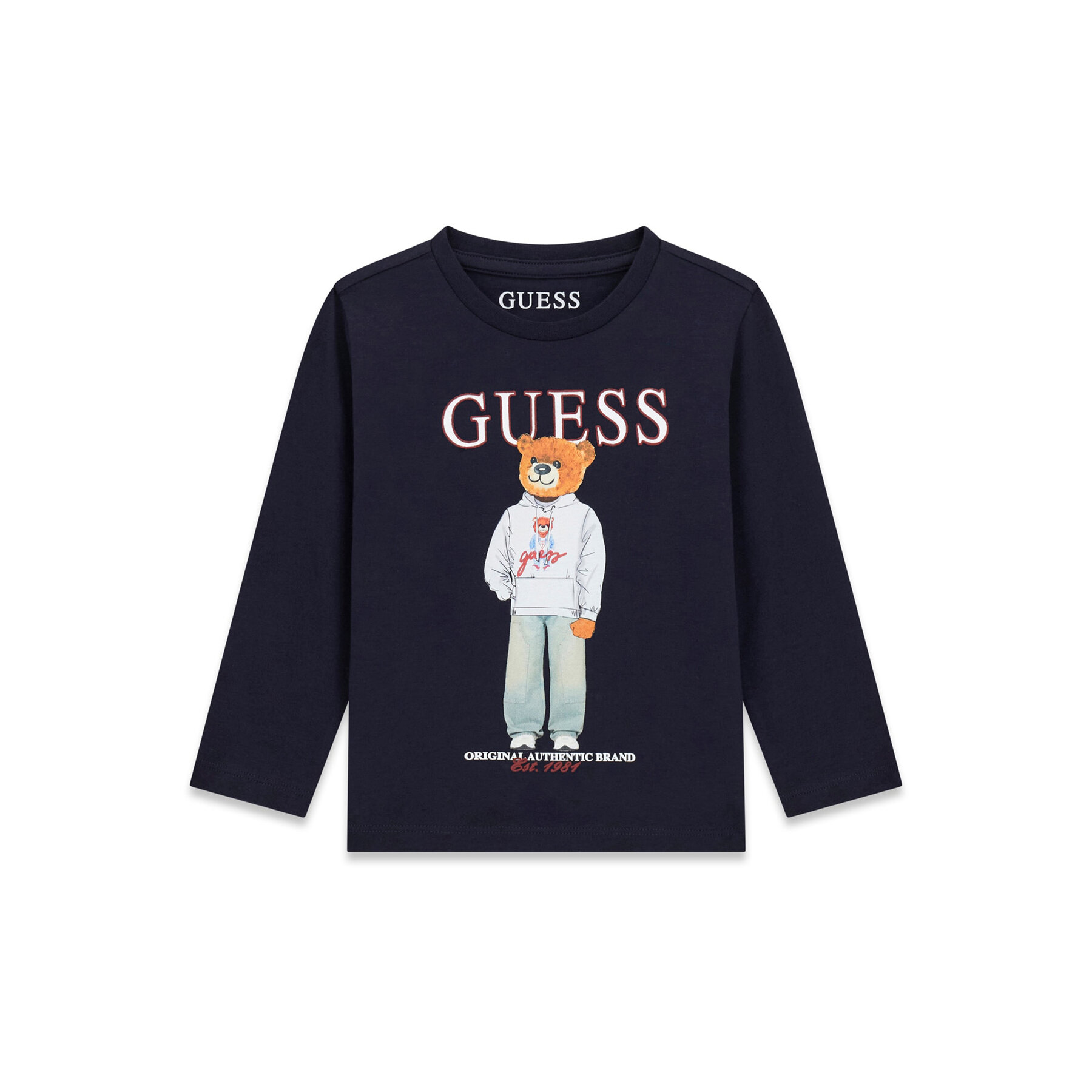 Guess Majica N6YI06 K3794 Tamnoplava Regular Fit