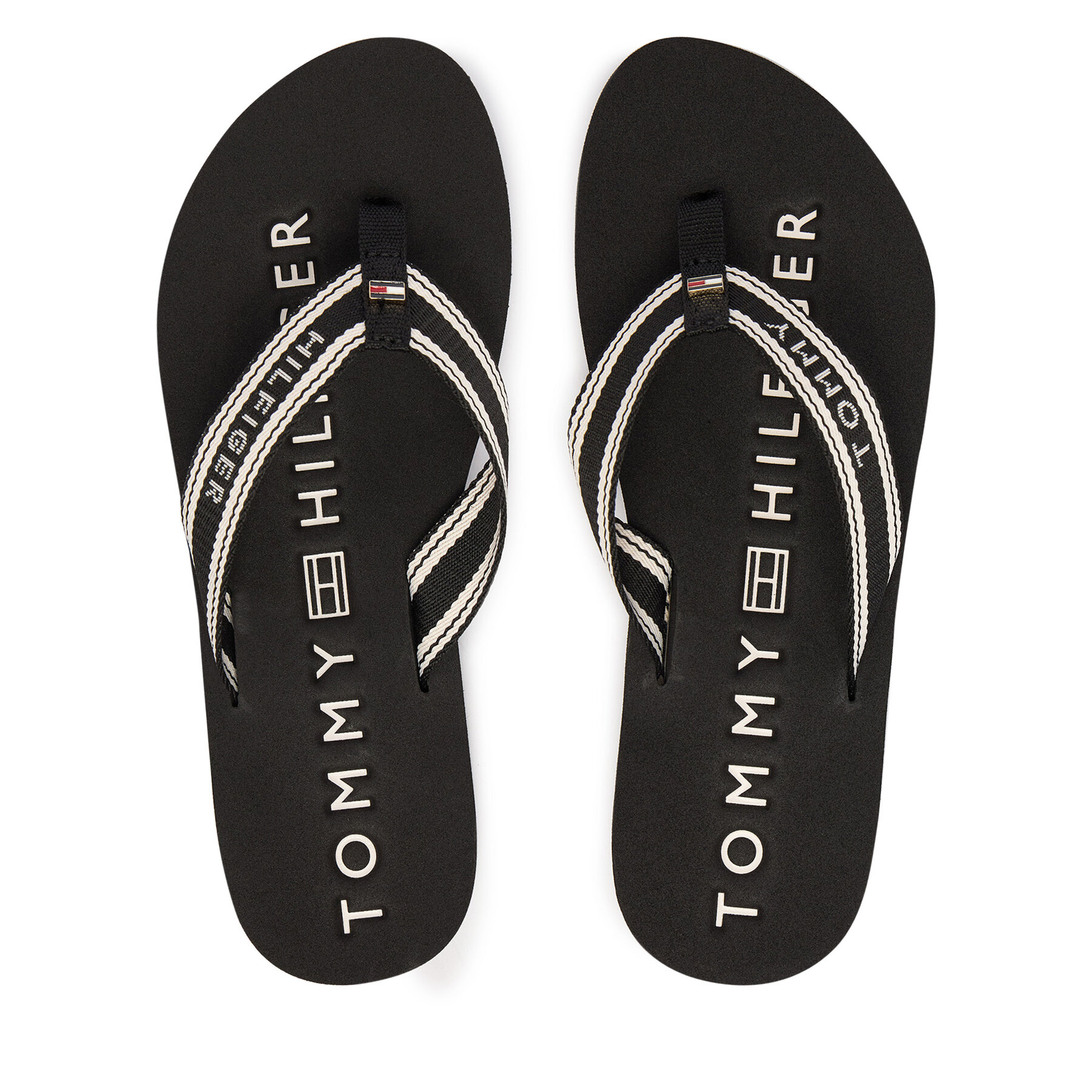 Žabky Tommy Hilfiger Th Webbing Summer Sandal FW0FW09193 Čierna