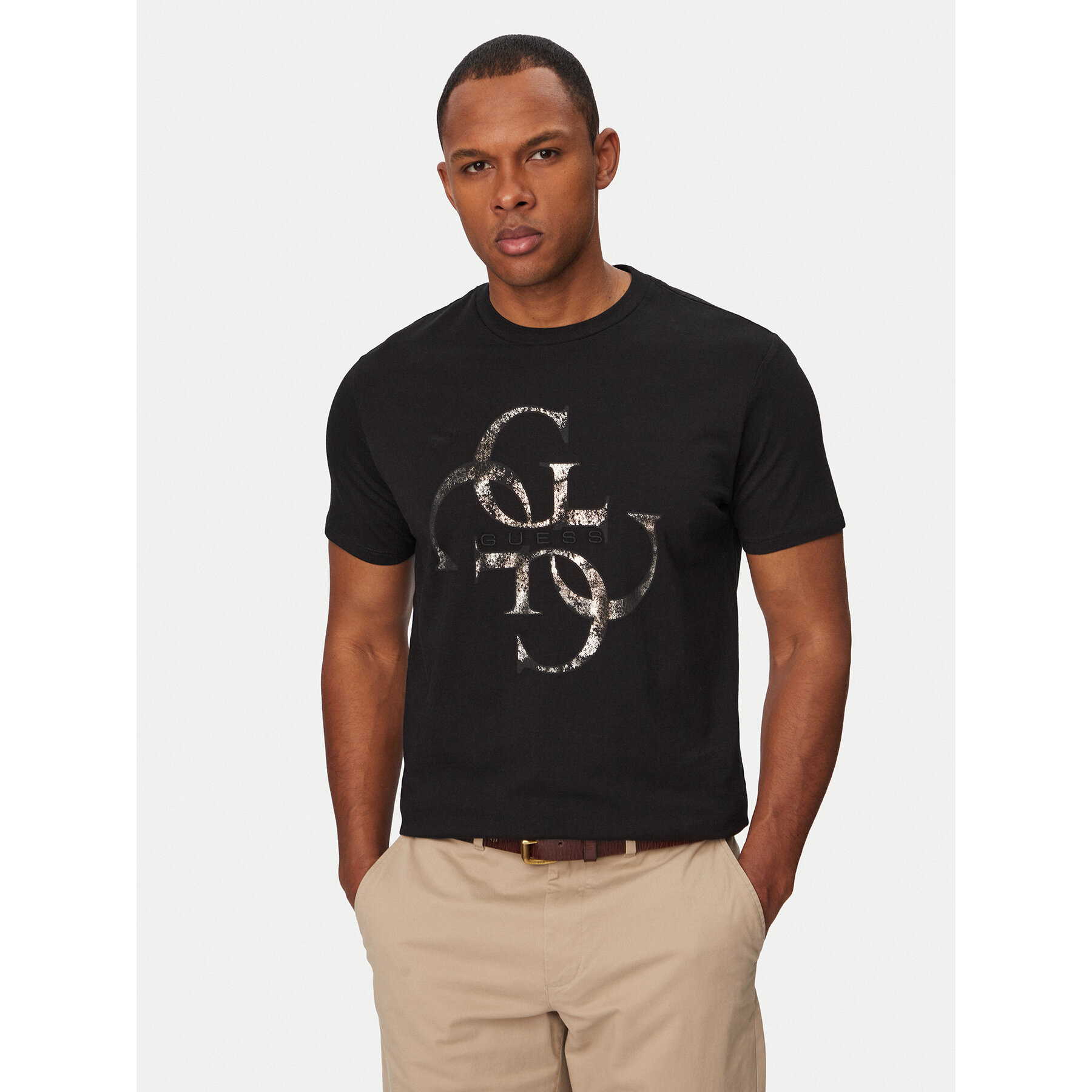 Guess T-shirt M6RI03 I3Z14 Crna Regular Fit