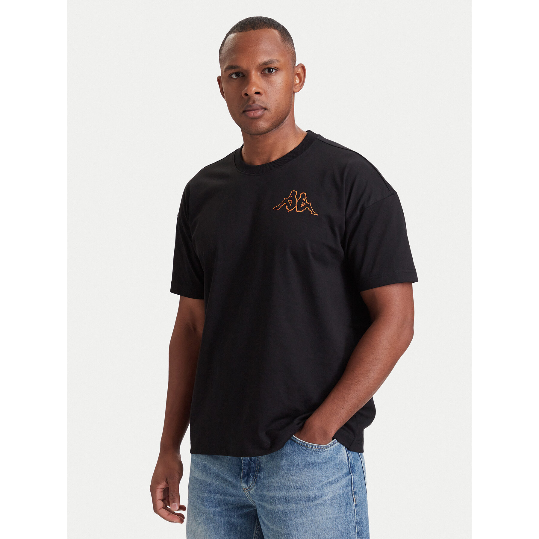 Kappa T-Shirt 322M1CW Schwarz Comfort Fit