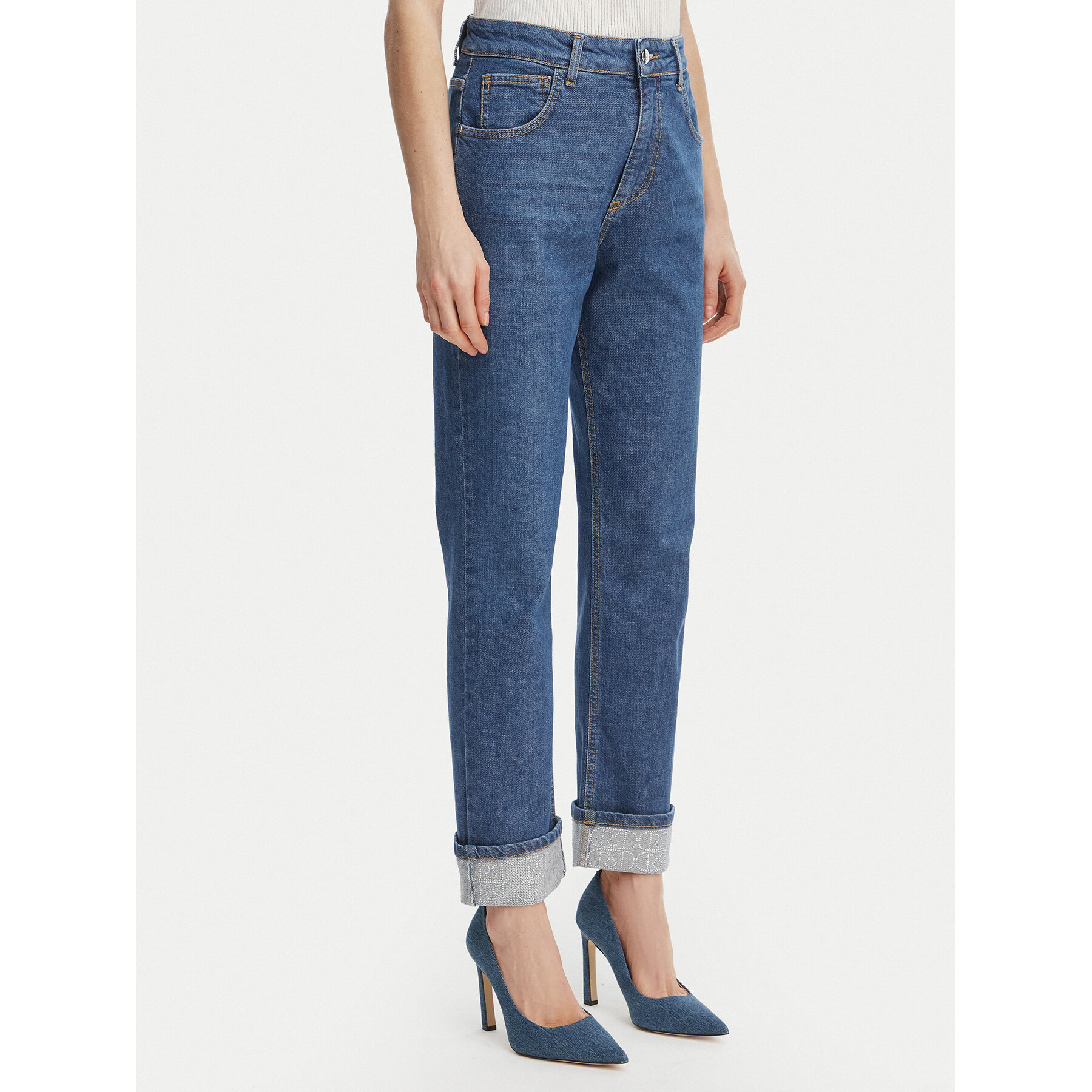 Rinascimento Jeans CFC0127857003 Blau Straight Leg