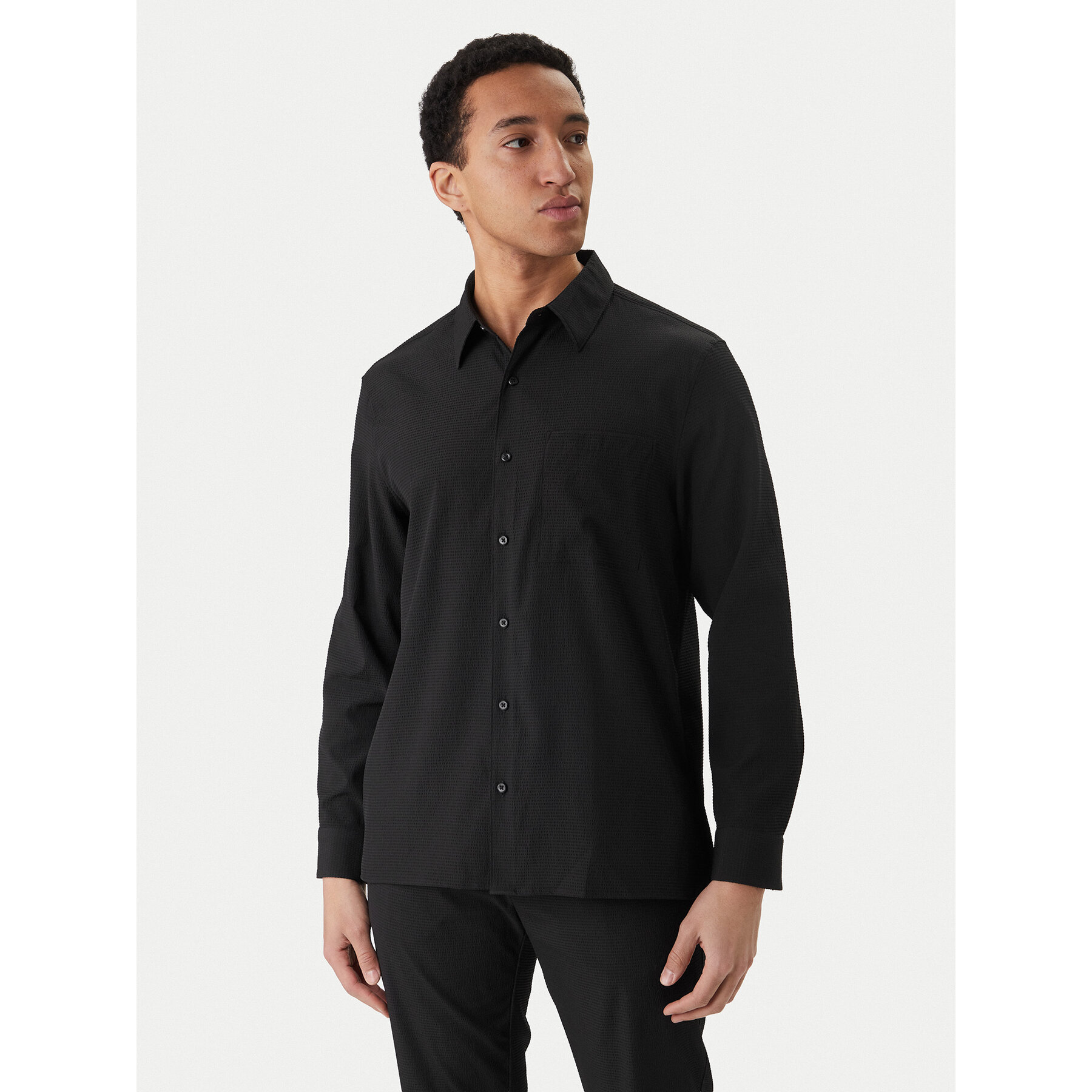 Calvin Klein Hemd LV04LF108G Schwarz Classic Fit