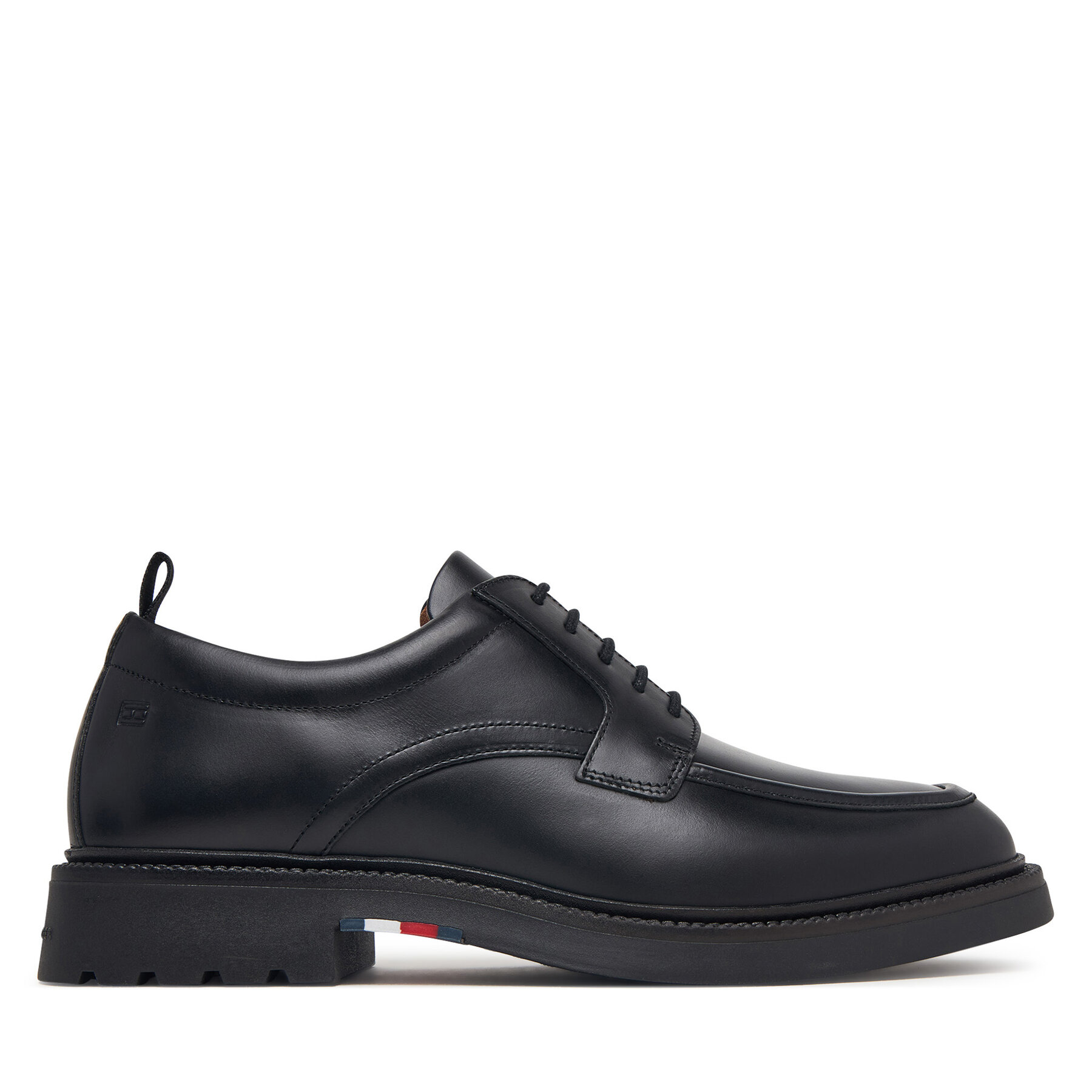 Pantofi Tommy Hilfiger Corporate Casual Lth Deck Shoe FM0FM05979 Negru