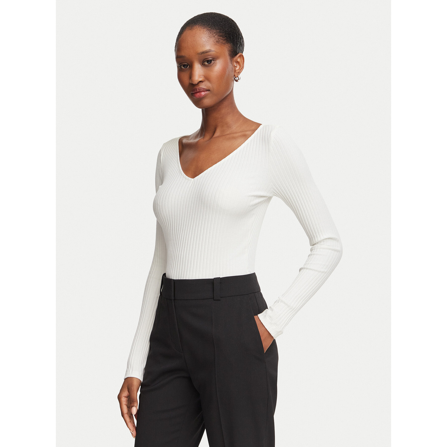 HUGO Bluse Dumille 50571224 Weiß Slim Fit