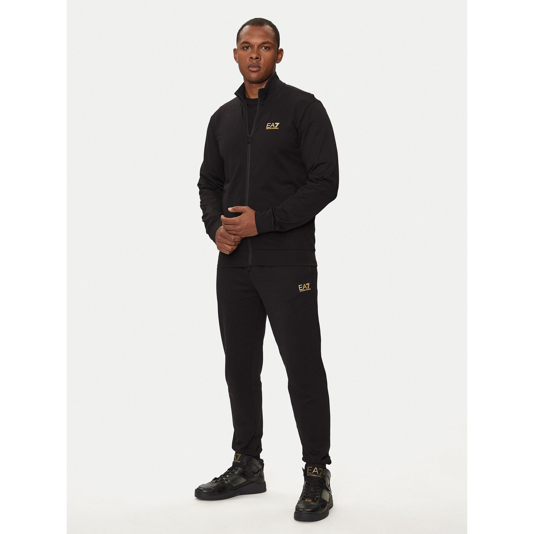 EA7 Emporio Armani Jogginganzug 8NPV60 PJVRZ 0208 Schwarz Regular Fit