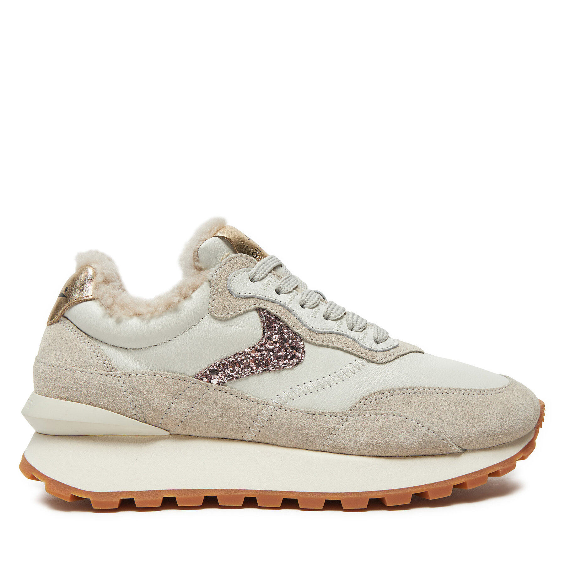 Damskie Sneakersy Voile Blanche, Rozmiar 35 Beżowy Qwark Hype Fur Woman 0012017945.02.2B91