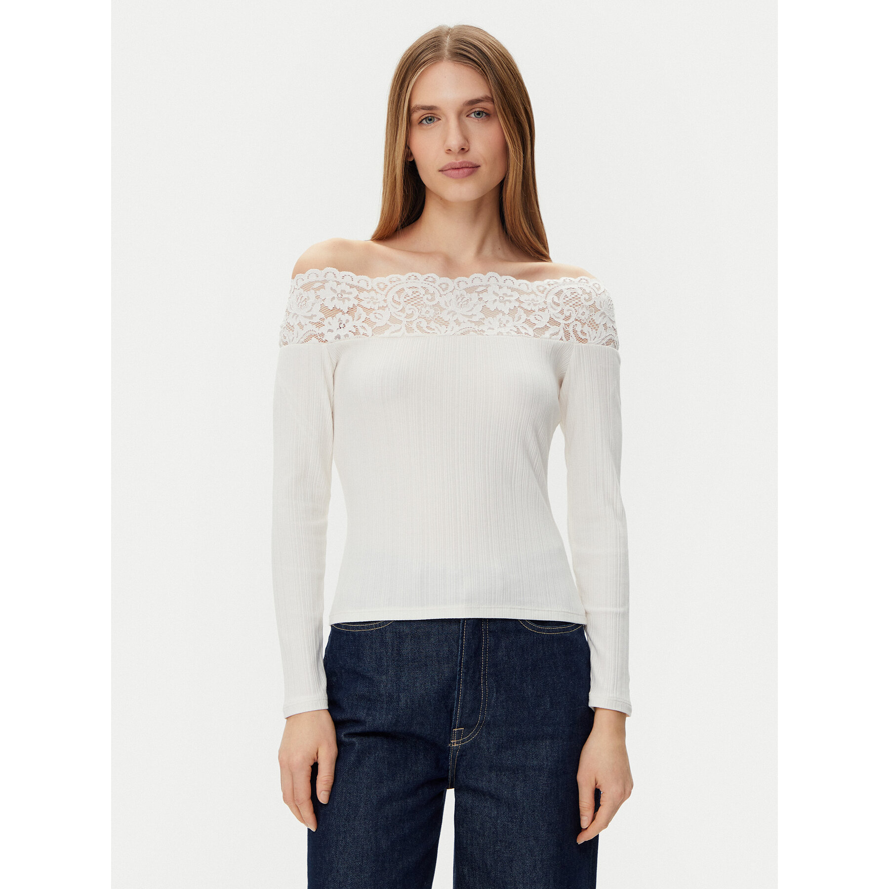 Morgan Bluse 251-THEODOR Écru Slim Fit