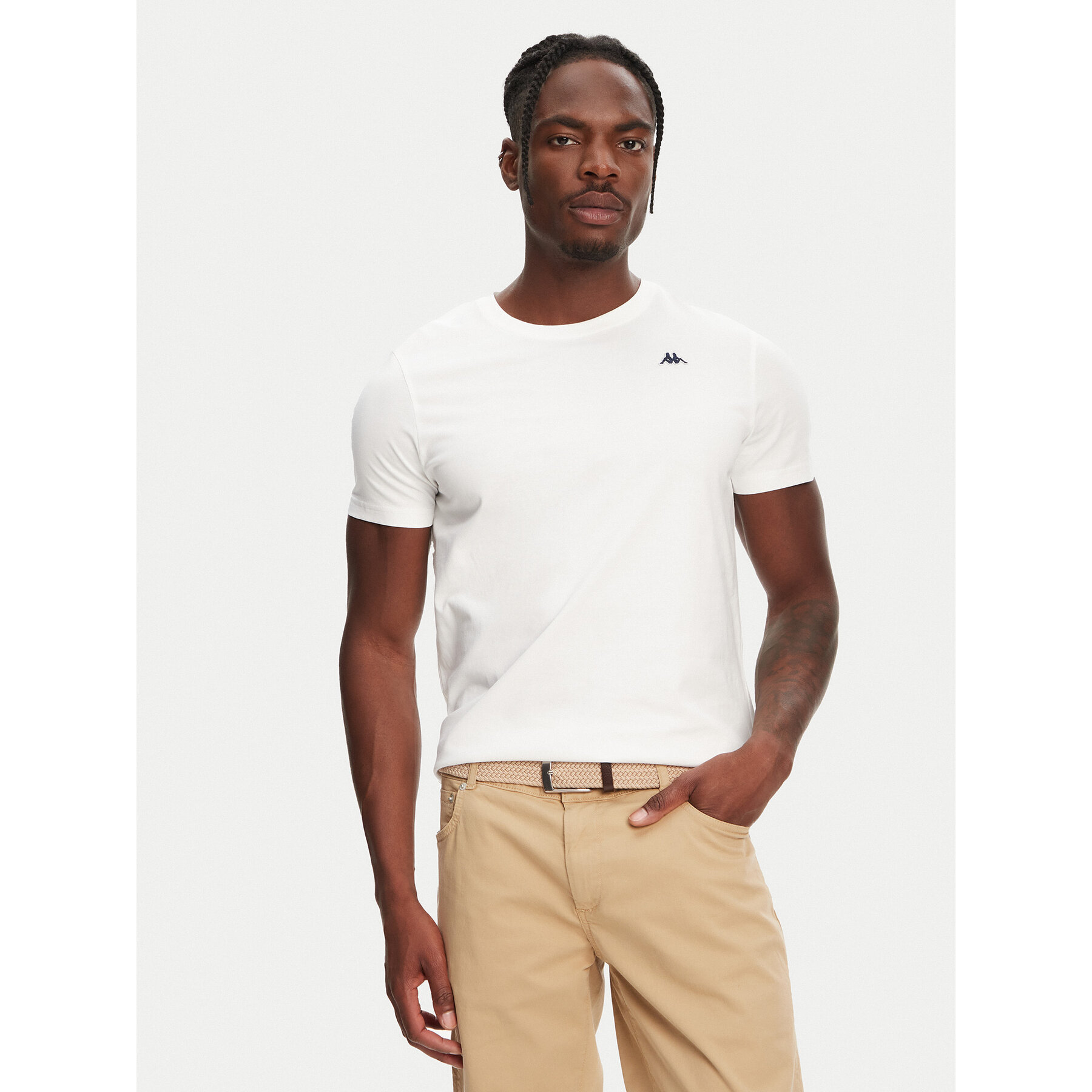 Robe di Kappa Robe di Kappa T-Shirt Luc 611187W Λευκό Regular Fit