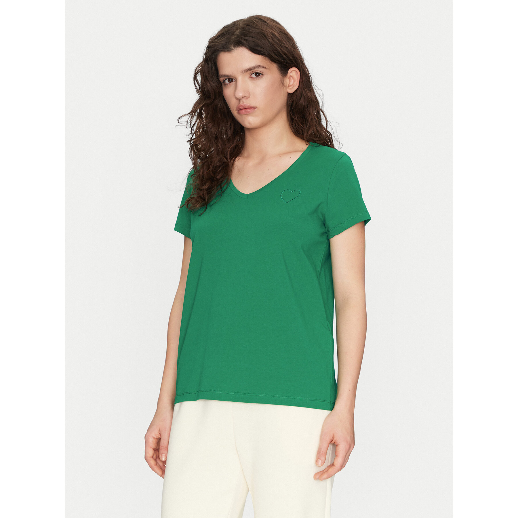 Pieces T-Shirt New Billy 17102921 Grün Regular Fit