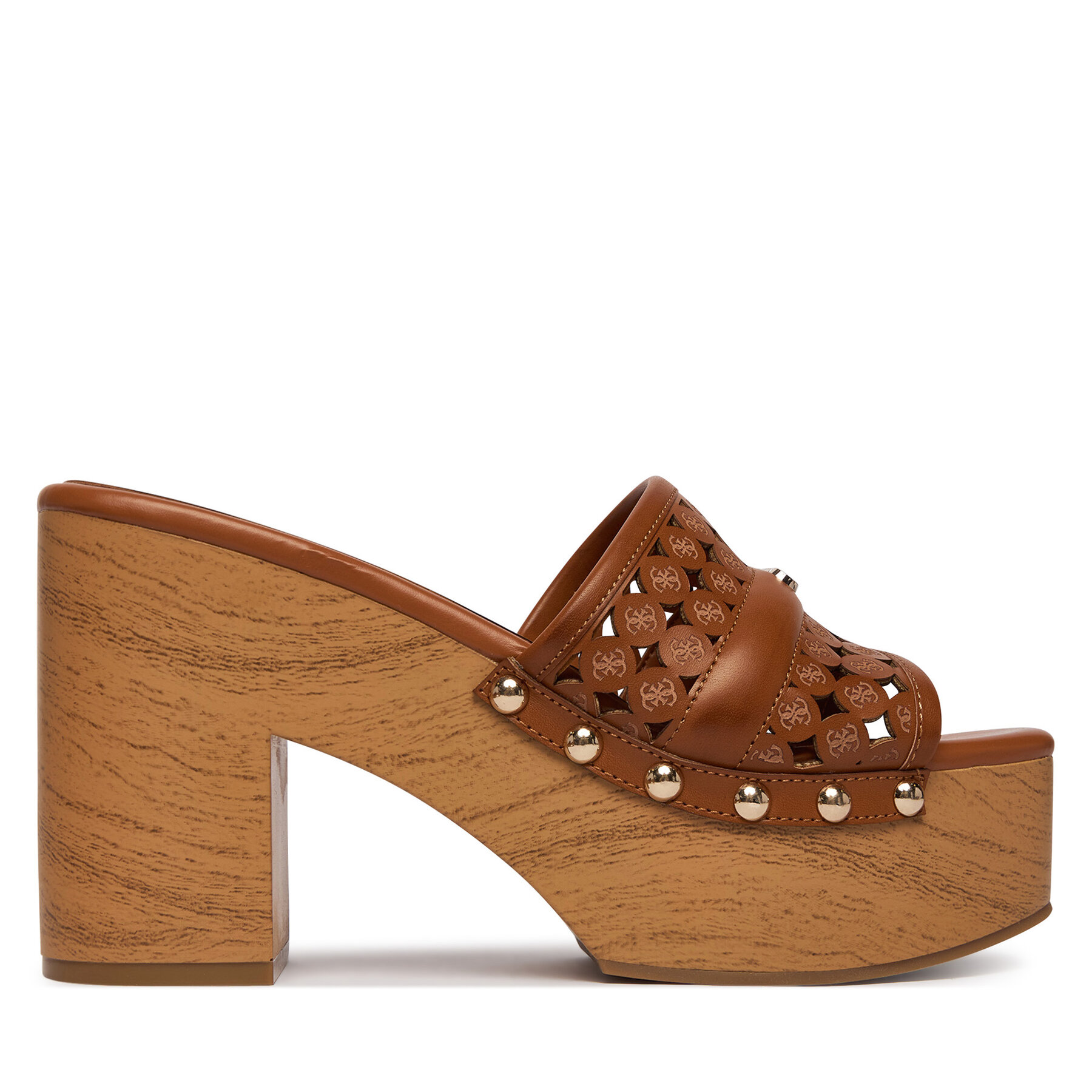 Šľapky Guess FLJ2LL LEA04 Hnedá