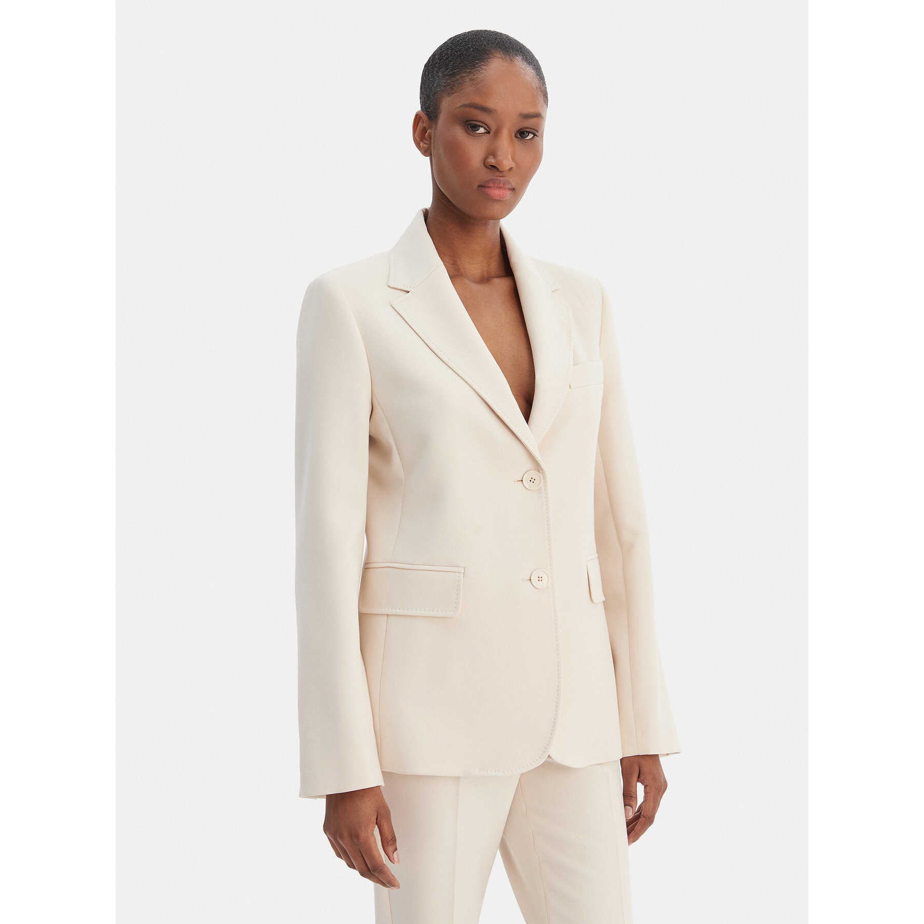 Weekend Max Mara Sakko Uva 2615041061 Écru Slim Fit