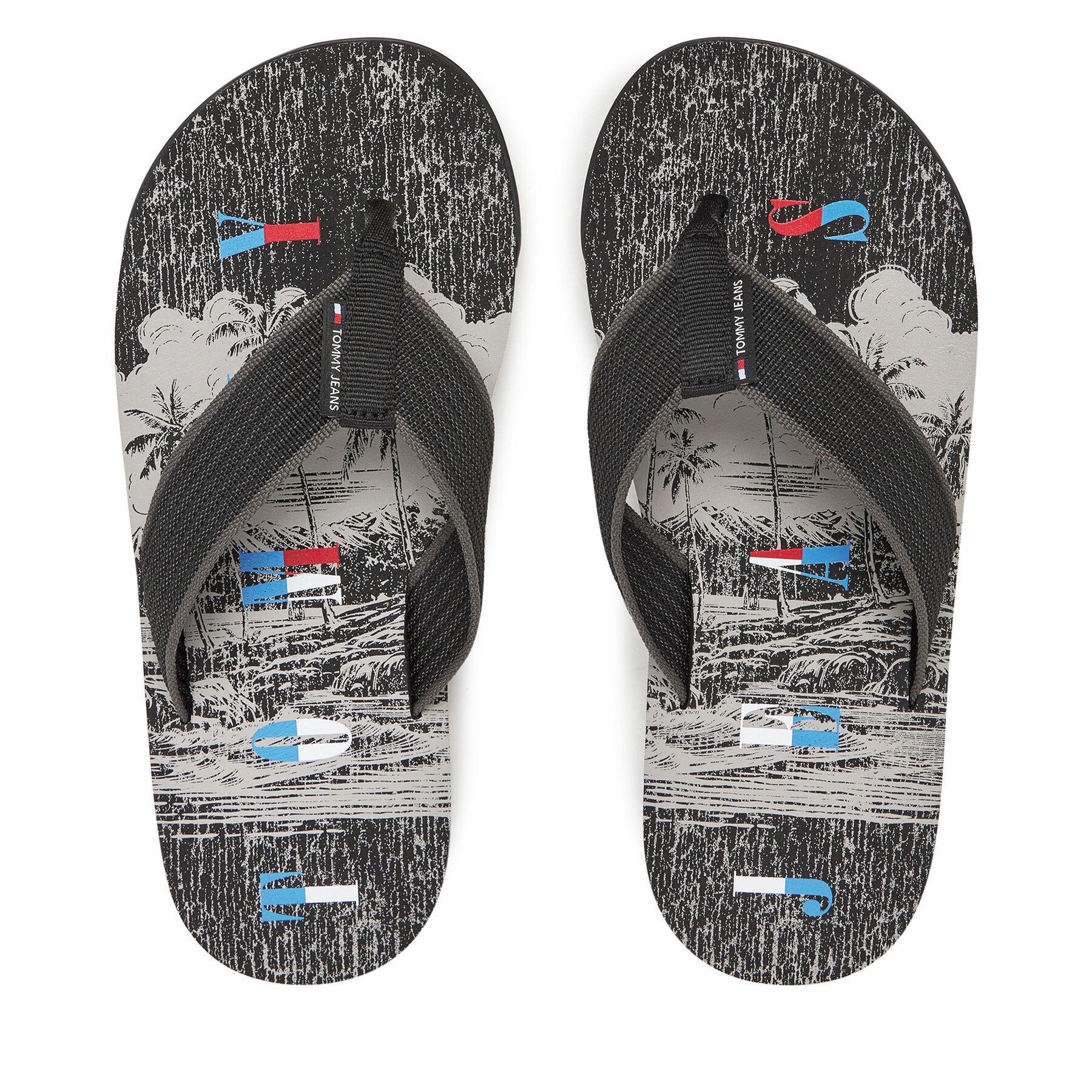 Flip flop Tommy Jeans Tjm Elevated Beach Sandal EM0EM01561 Negru
