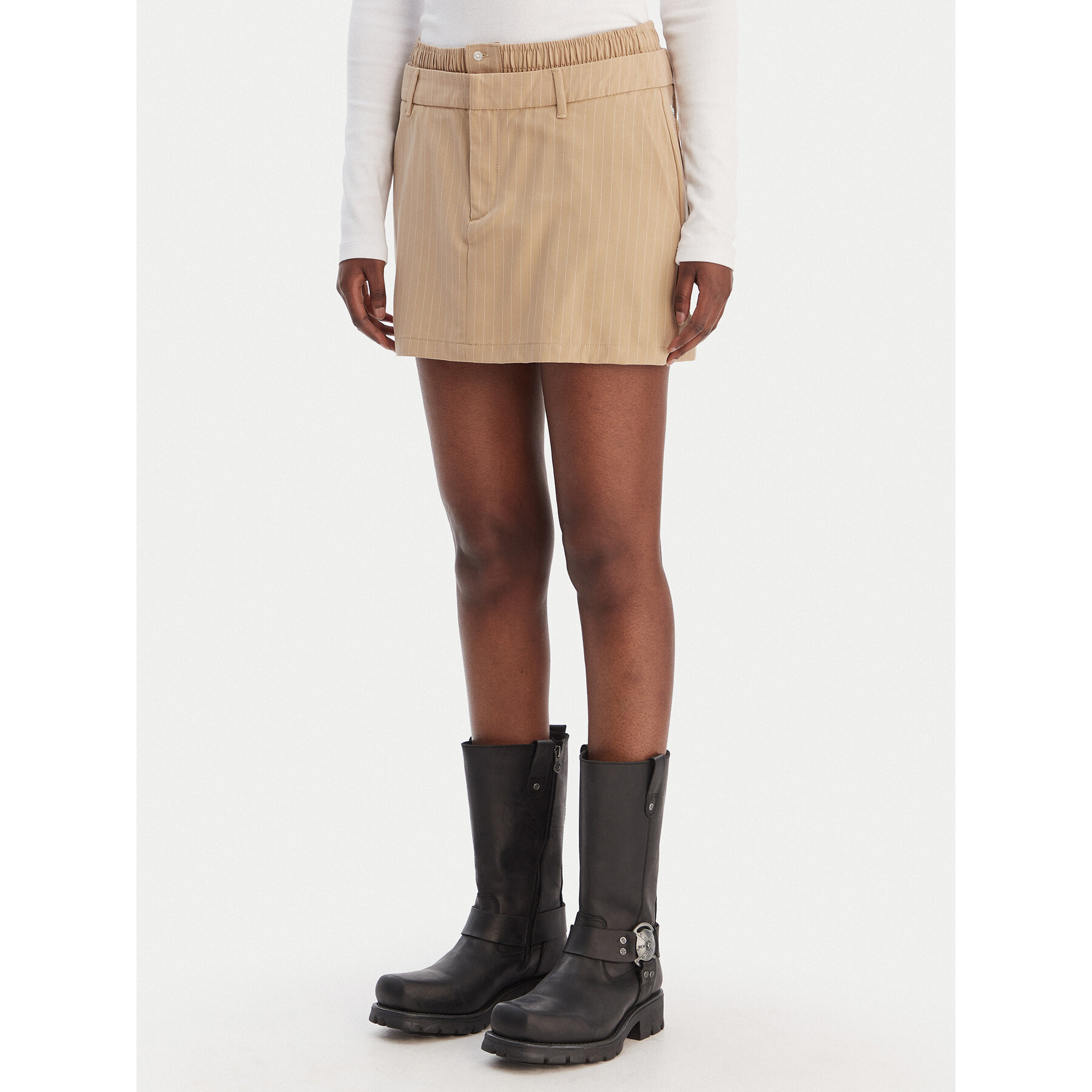 HUGO Minirock Remima 50552371 Beige Regular Fit