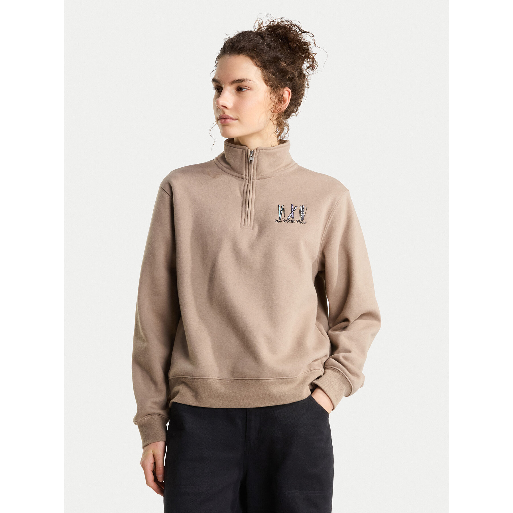 The North Face Sweatshirt 1/4 Ski Embro NF0A8JAQ2H91 Beige Relaxed Fit