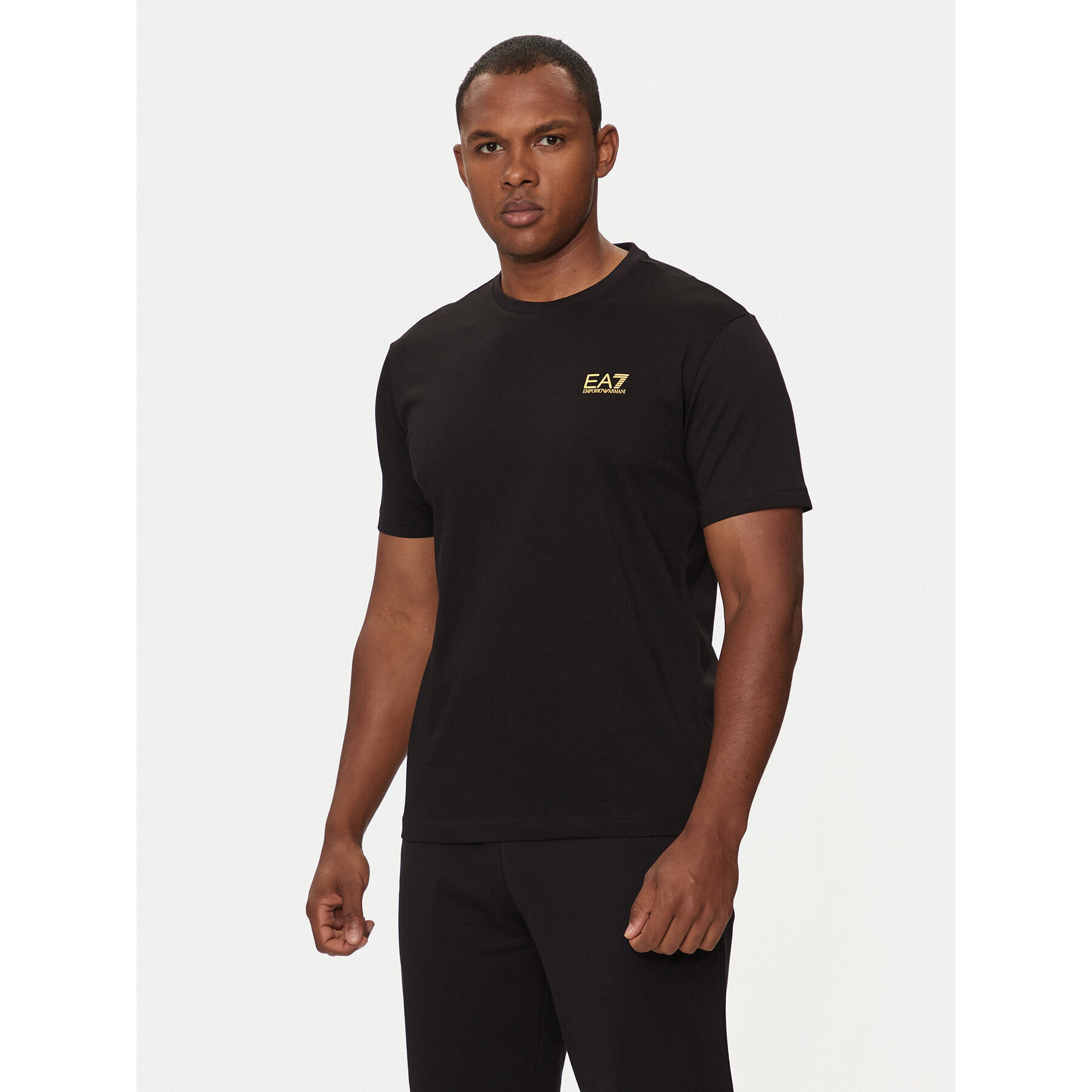 Ea7 Emporio Armani Herren Schwarz T-Shirt 8Npt25 Pjvpz 0208 Regular Fit 3XL