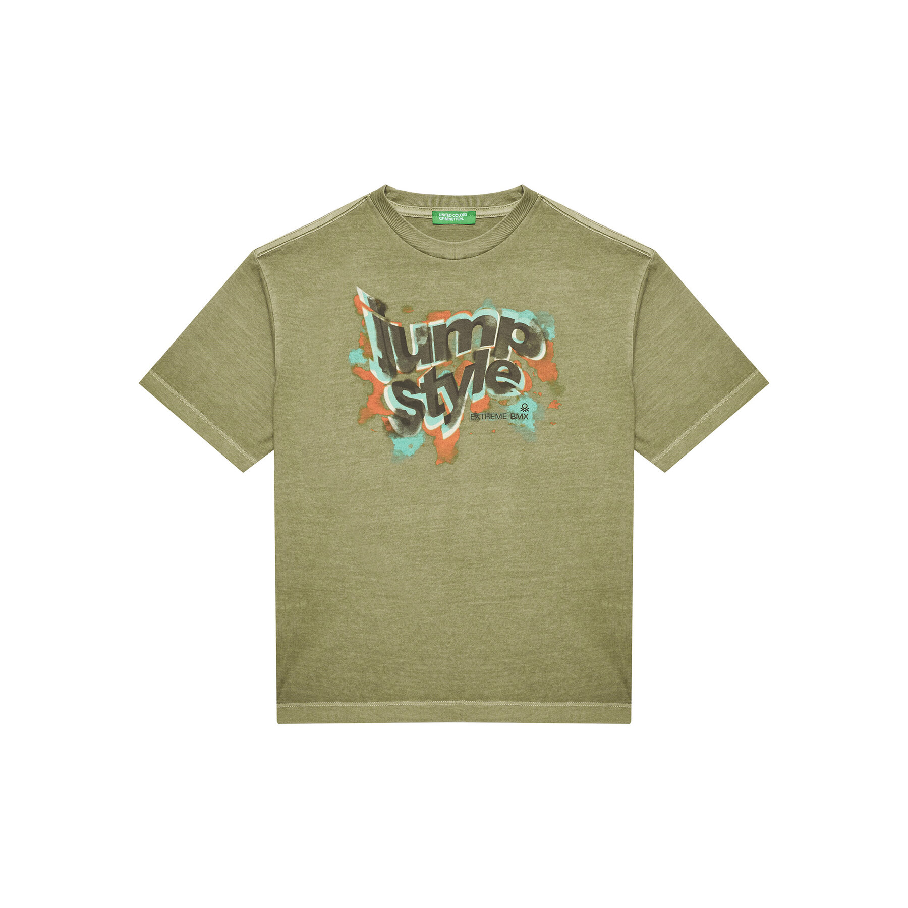 United Colors Of Benetton T-shirt 3PCMC10N7 Verde Regular Fit