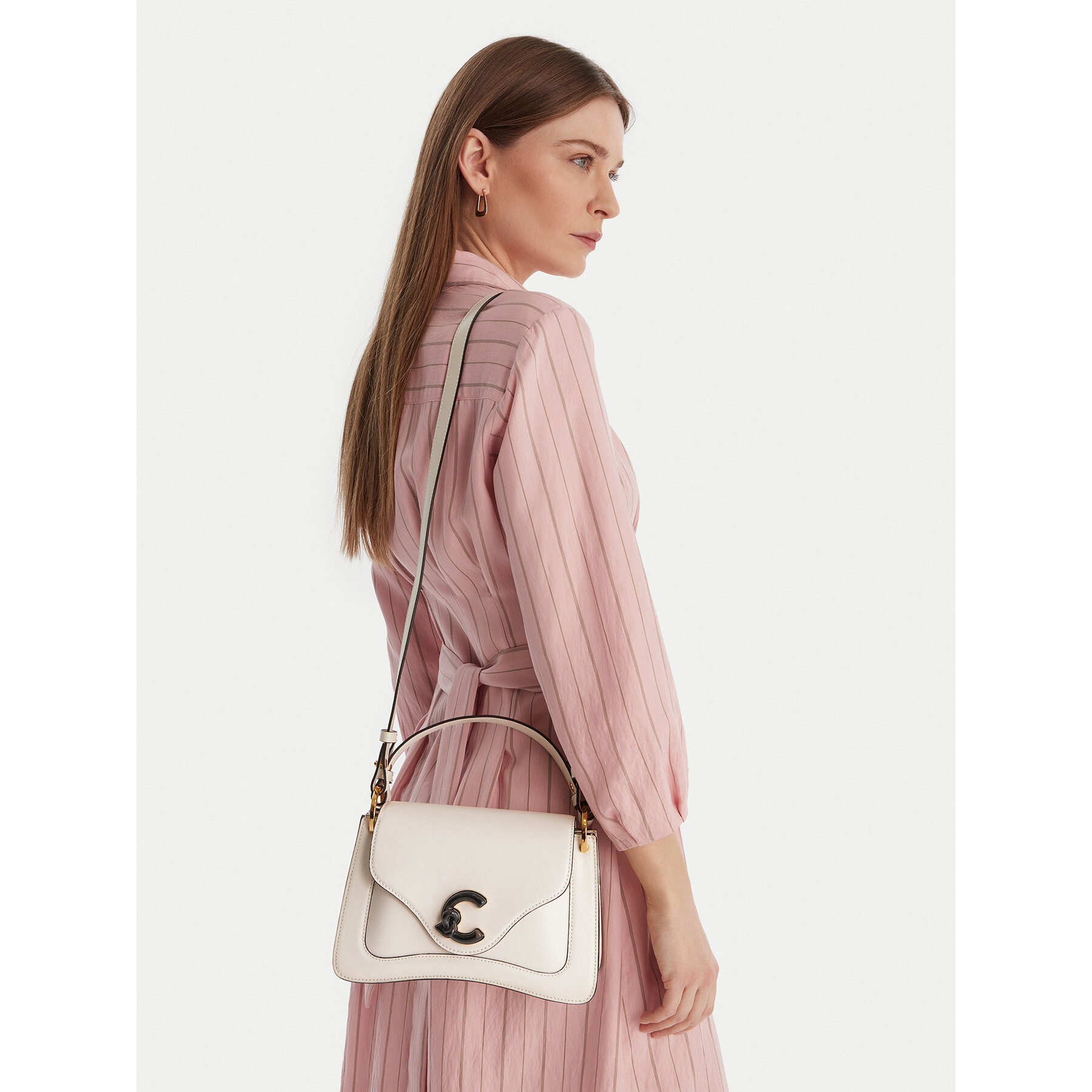 Geantă Coccinelle U4G Coccinelle C-Me Calf&Marb E1 U4G 18 02 01 Alb