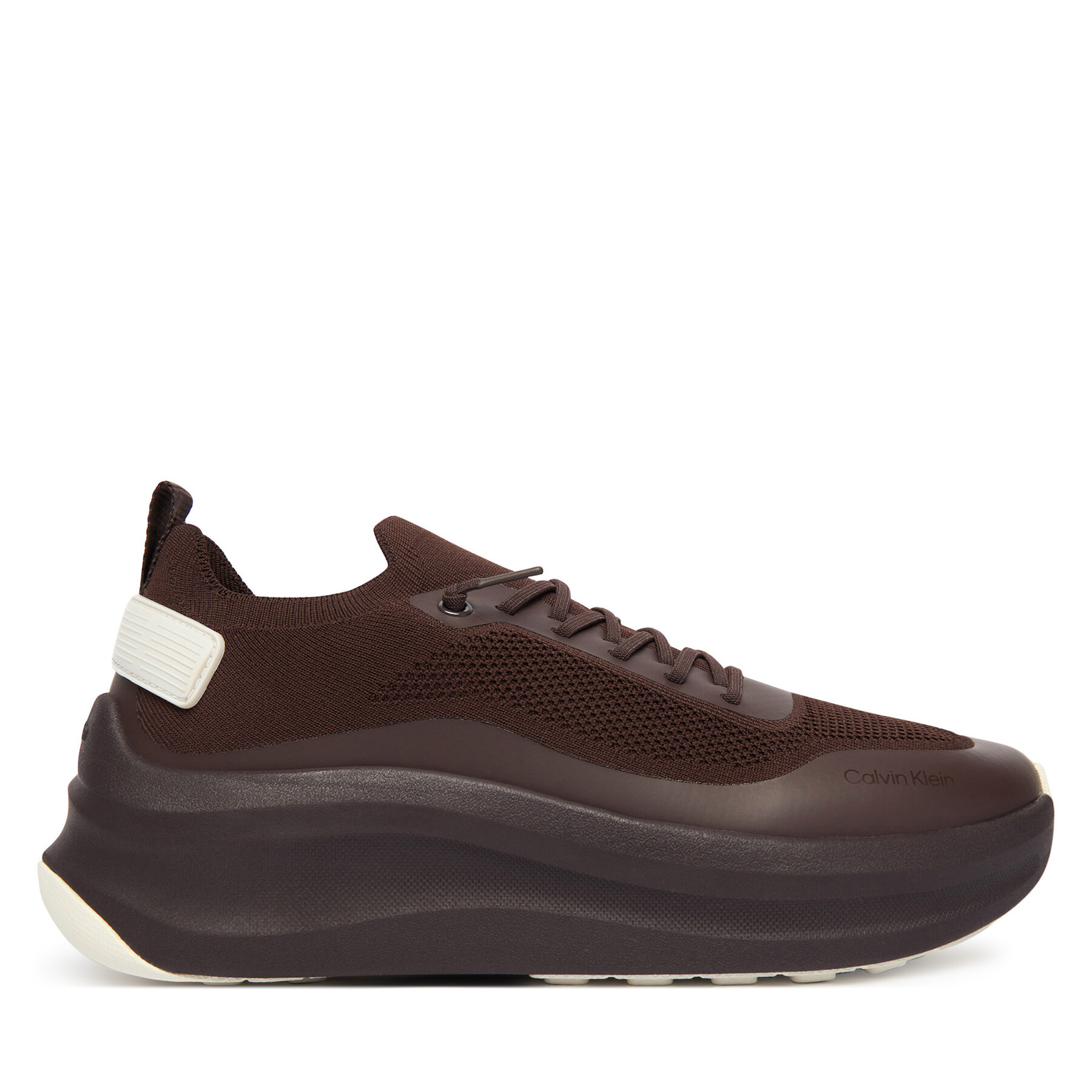 Sportcipők Calvin Klein Chunky Runner Lace Up Sock Knit YW0YW02033 Barna