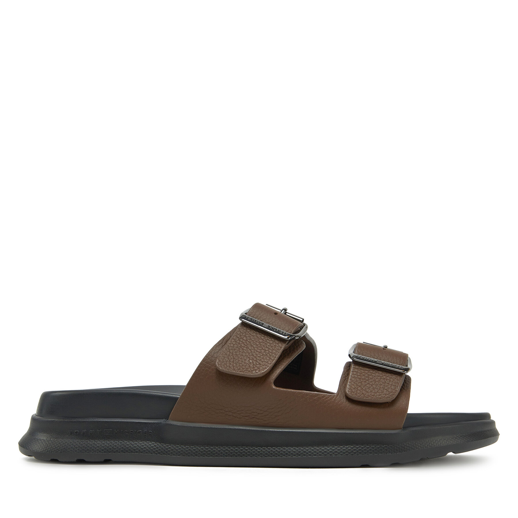 Herren Pantoletten Tommy Hilfiger, Schuhgröße 44, Braun, FM0FM05414