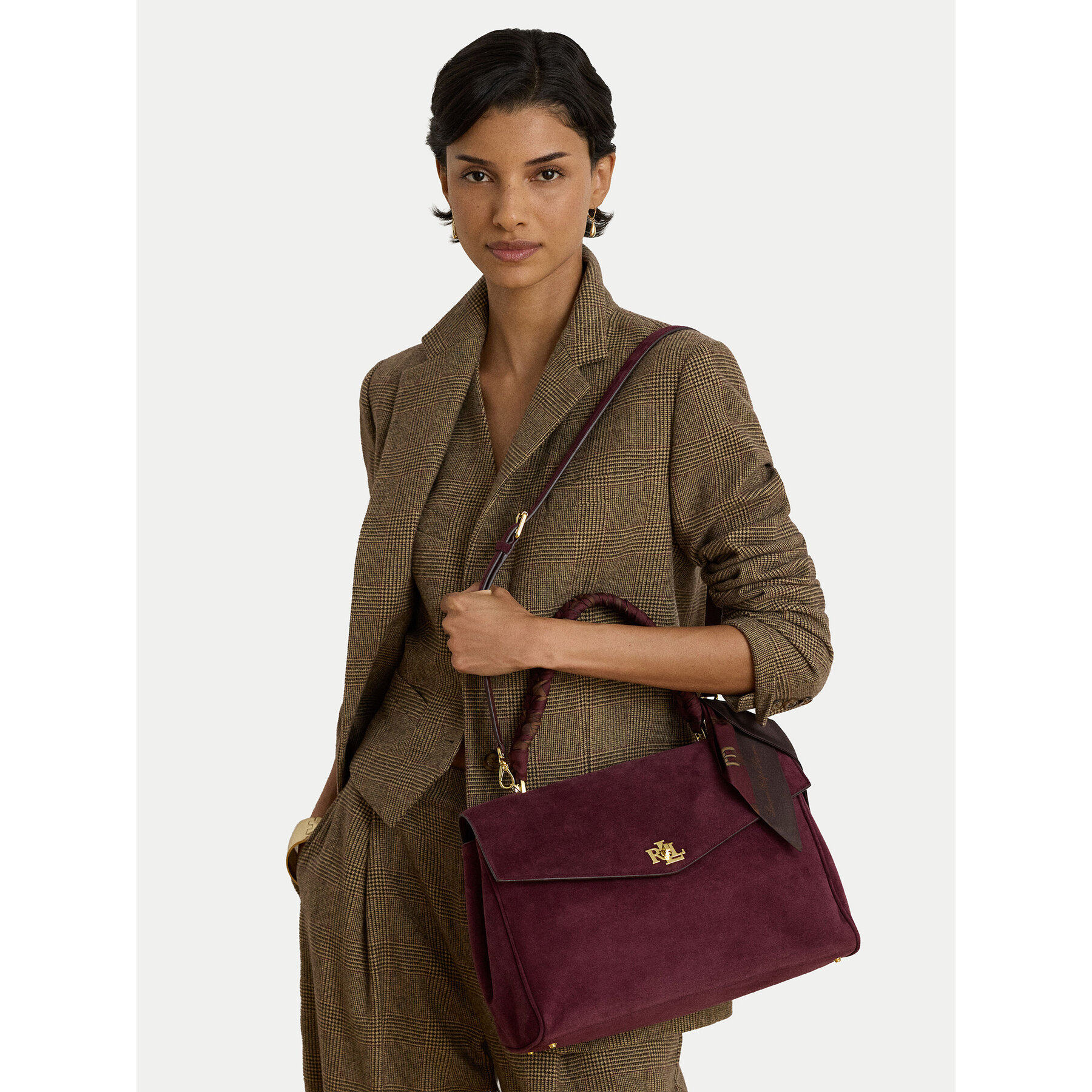 Ročna torba LAUREN RALPH LAUREN Farrah 431P18402002 Bordo rdeča