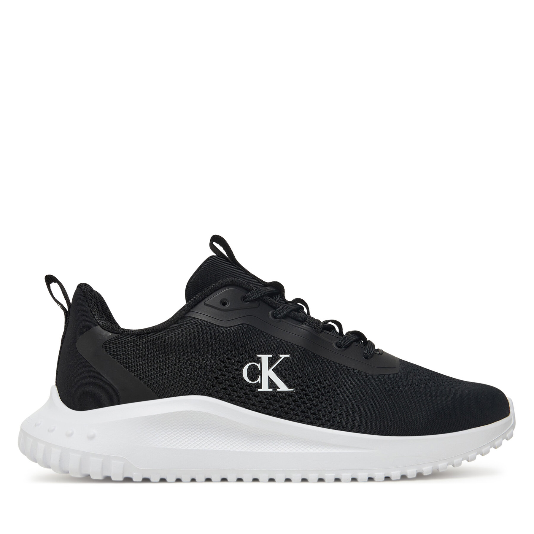 Sneakersy Calvin Klein Jeans Eva Runner Drawstring Mix Mg YW0YW01992 Čierna